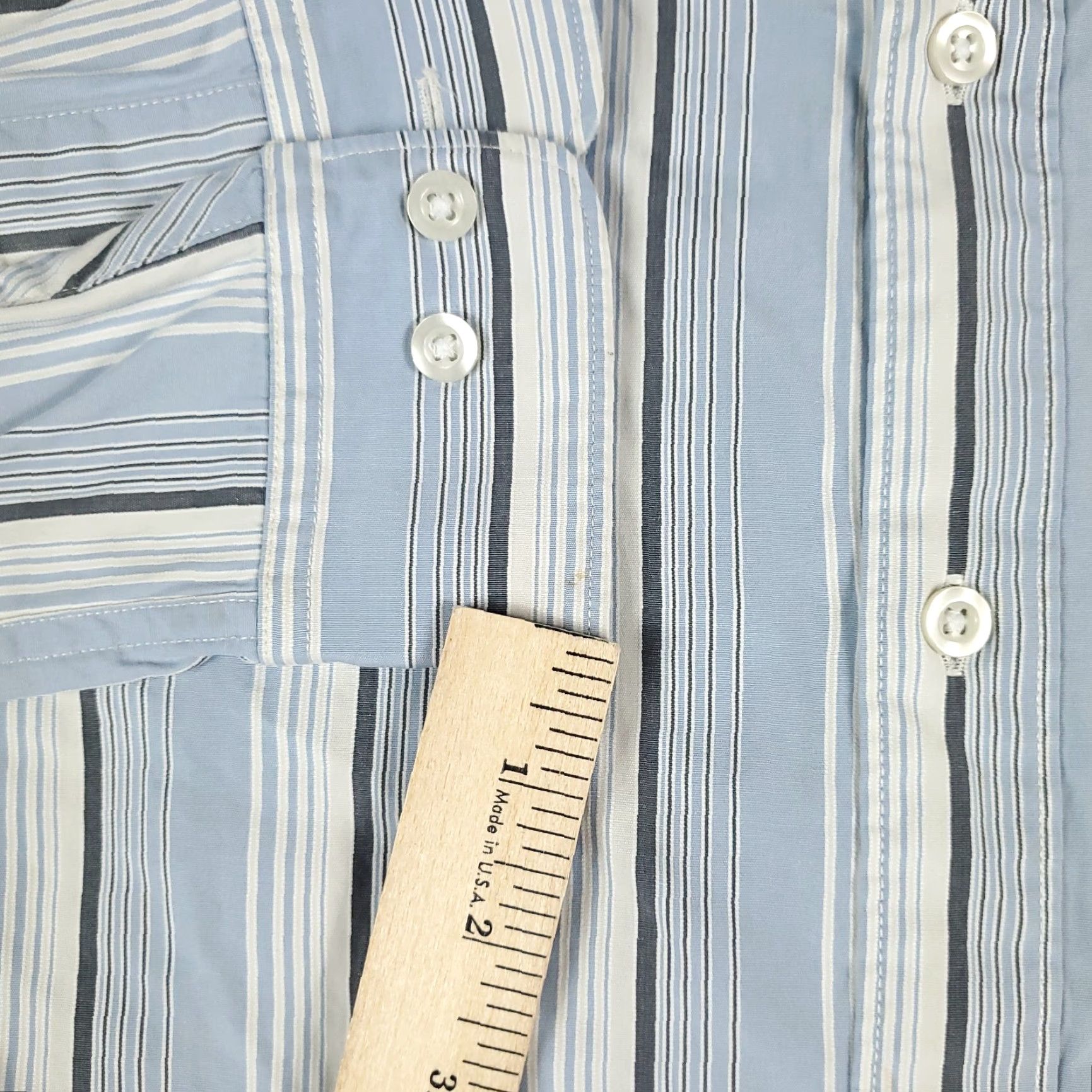 The Territory Ahead Territory Ahead Shirt Mens L Blue White Striped Button Up Casual Business Formal Workwear Size US L / EU 52-54 / 3 - 3 Thumbnail