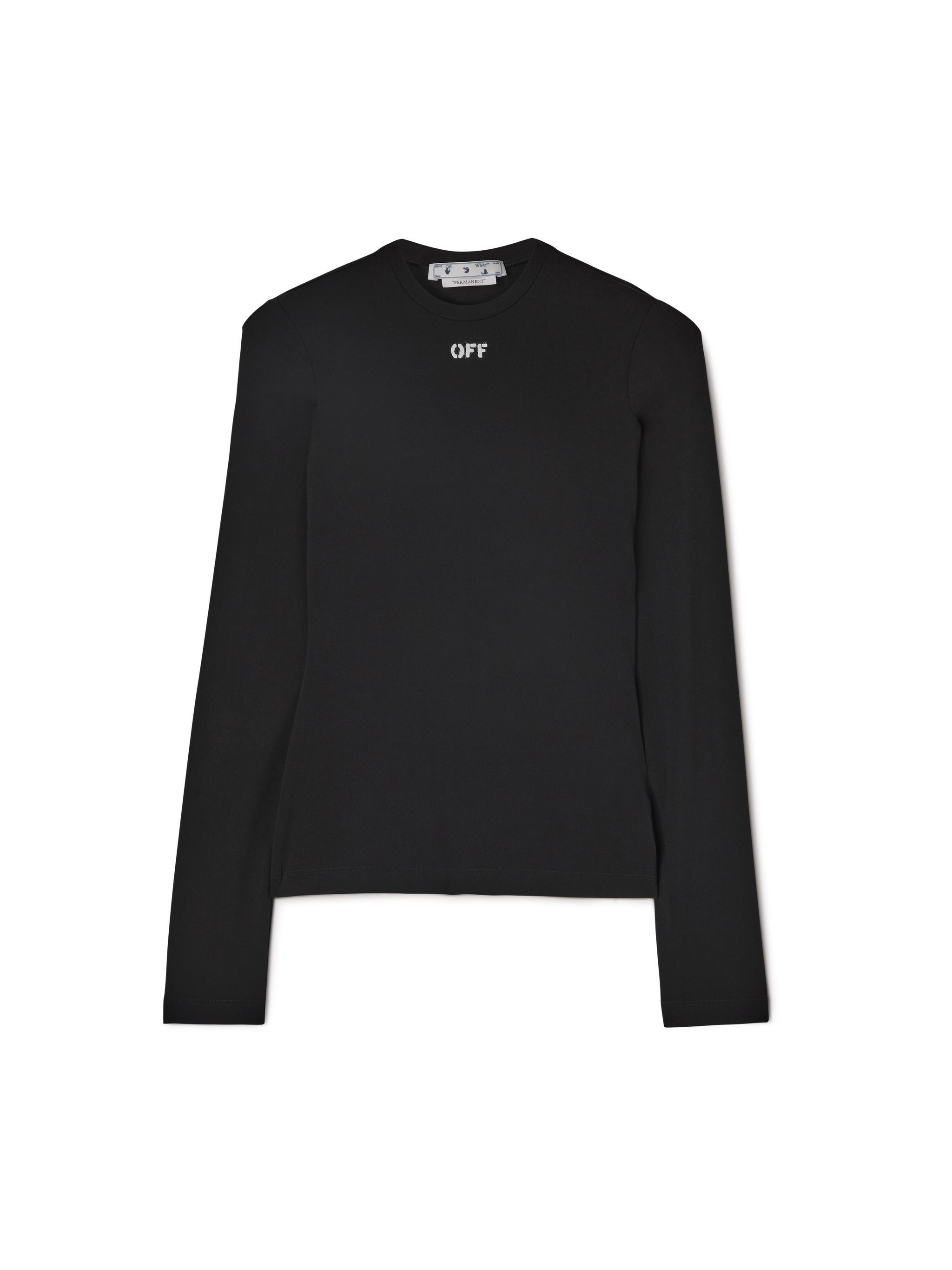 Off-White o1gr1nt0425 Off Stamp Second Skin Top in Black Size S / US 4 / IT 40 - 1 Thumbnail
