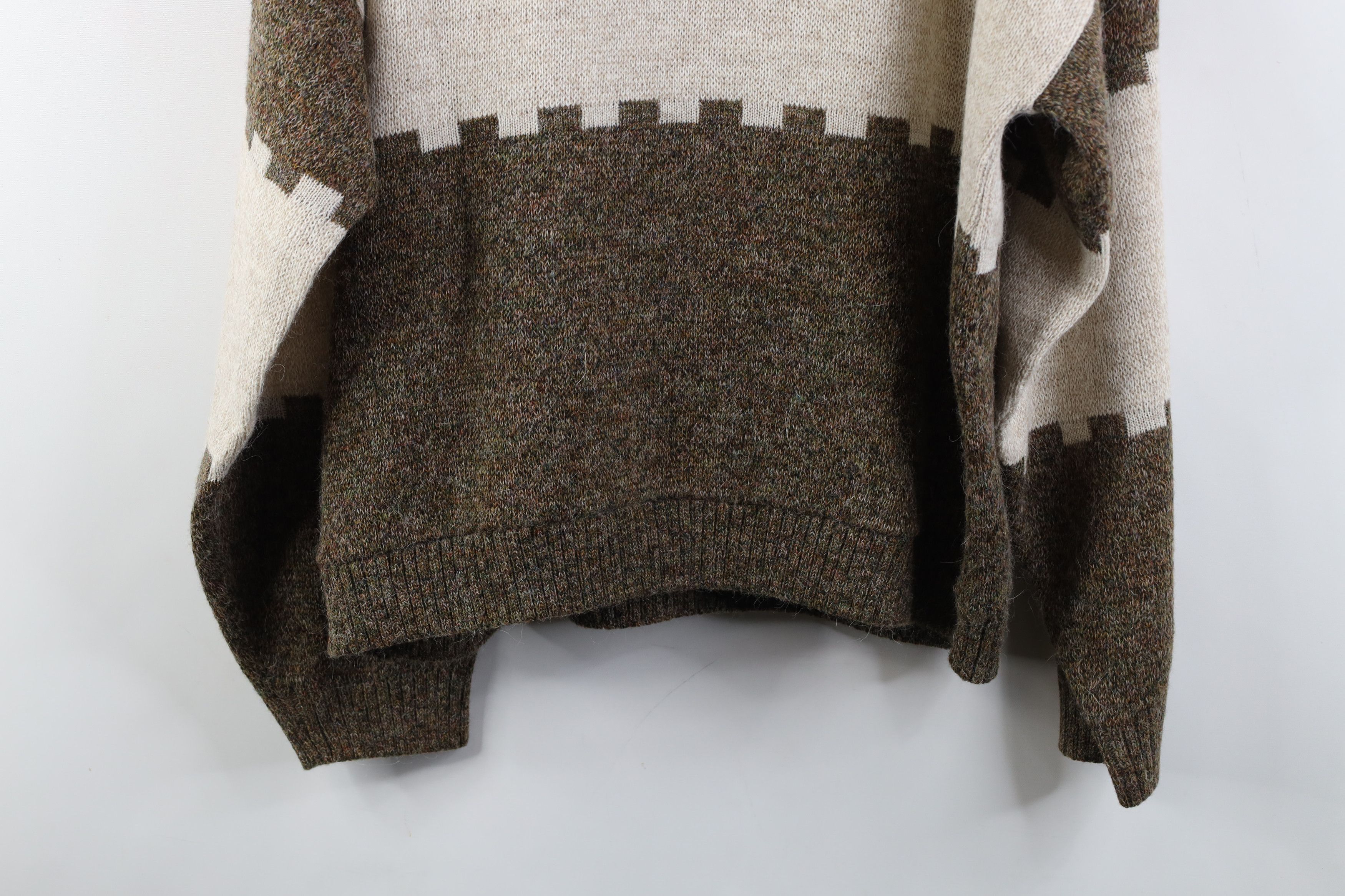 Vintage Vintage 90s Streetwear Knit Collared Sweater Earth Tone Size US L / EU 52-54 / 3 - 11 Thumbnail