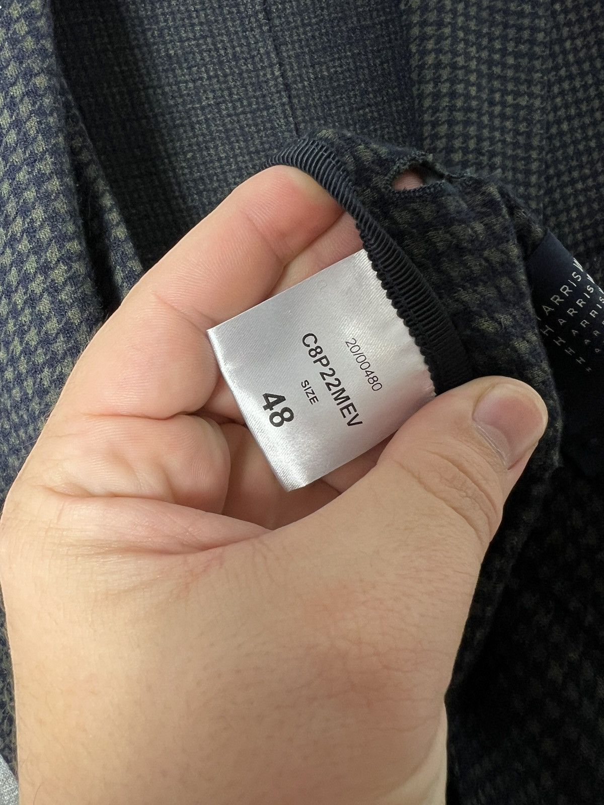 Harris Wharf London Harris Wharf London Moleskin Houndstooth Soft Blazer Jacket Size 38R - 21 Thumbnail