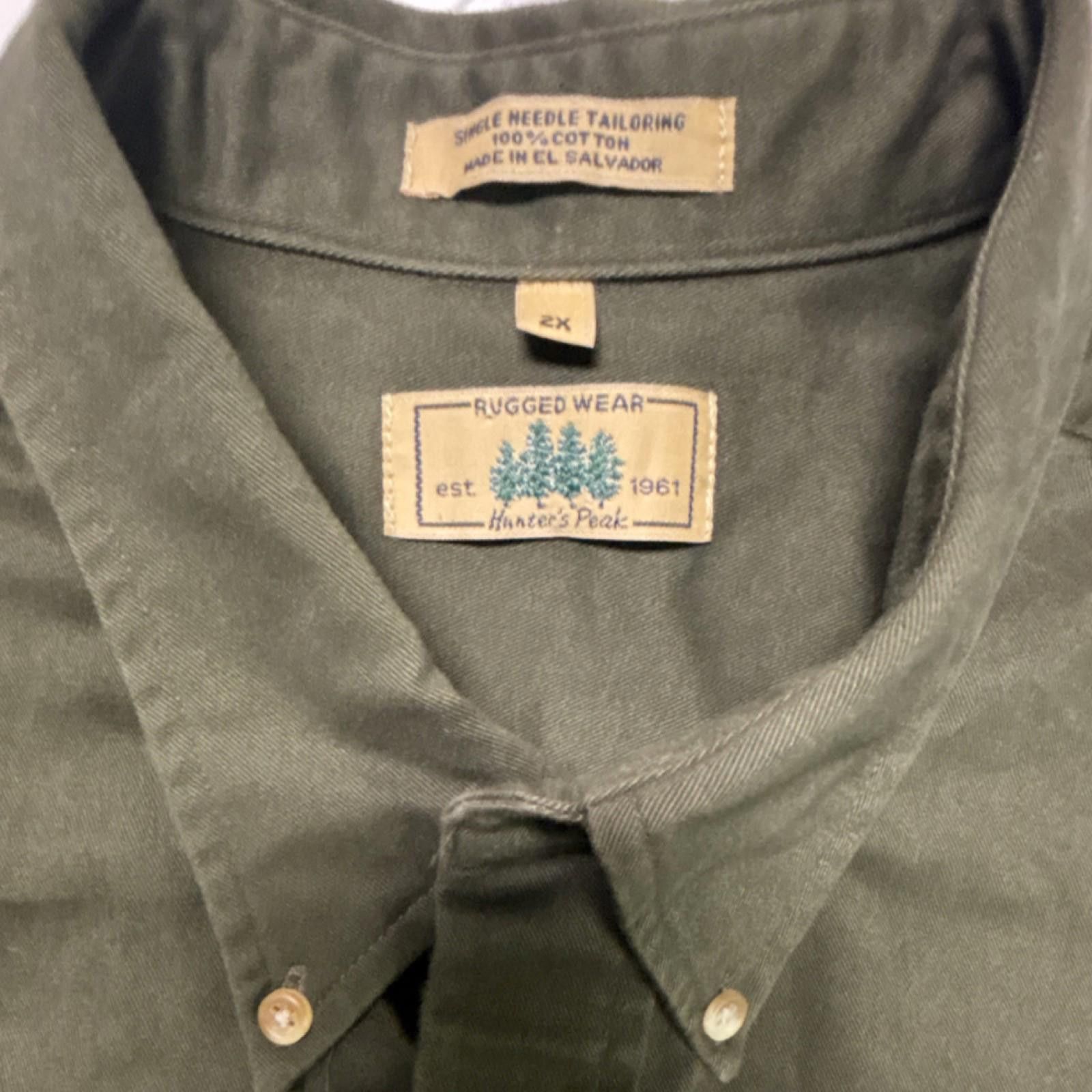 Other Rugged Wear Hunter's Peak Cotton Button-Down Shirt 2X Long Size US XXL / EU 58 / 5 - 4 Thumbnail