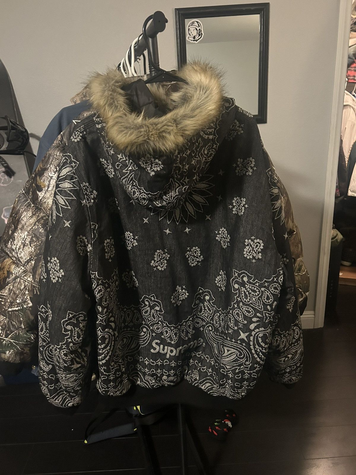 Supreme Supreme bandana jacquard denim hooded work jacket Size US XL / EU 56 / 4 - 2 Thumbnail
