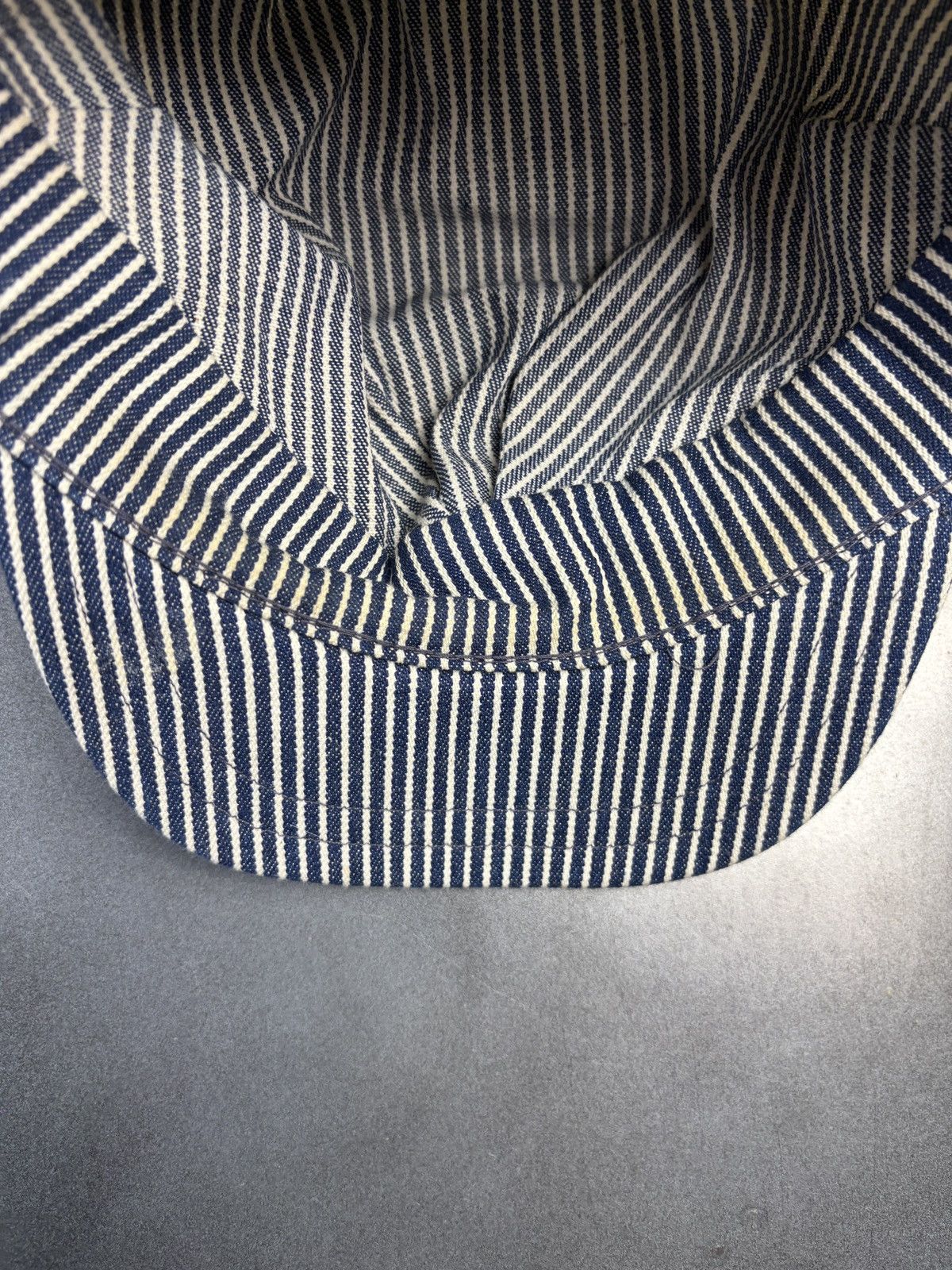 Vintage Vintage Hickory Stripe Hat Conductors Cap Engineer Snapback Size ONE SIZE - 5 Thumbnail