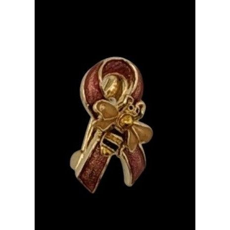 Other Bee On Ribbon Red And Yellow Enamel Brooch Size ONE SIZE - 2 Thumbnail