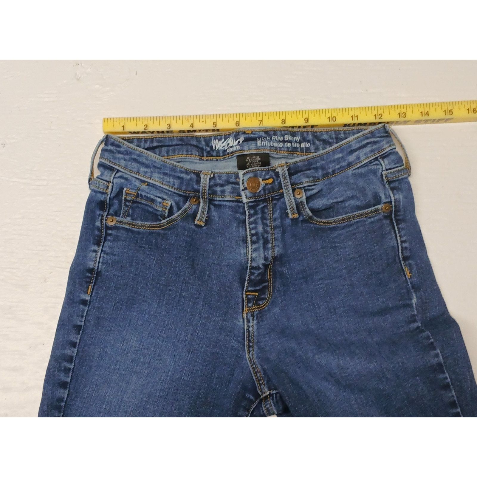 Mossimo Mossimo Denim High Rise Skinny (6R) Power Stretch Jeans Size 28" / US 6 / IT 42 - 6 Thumbnail