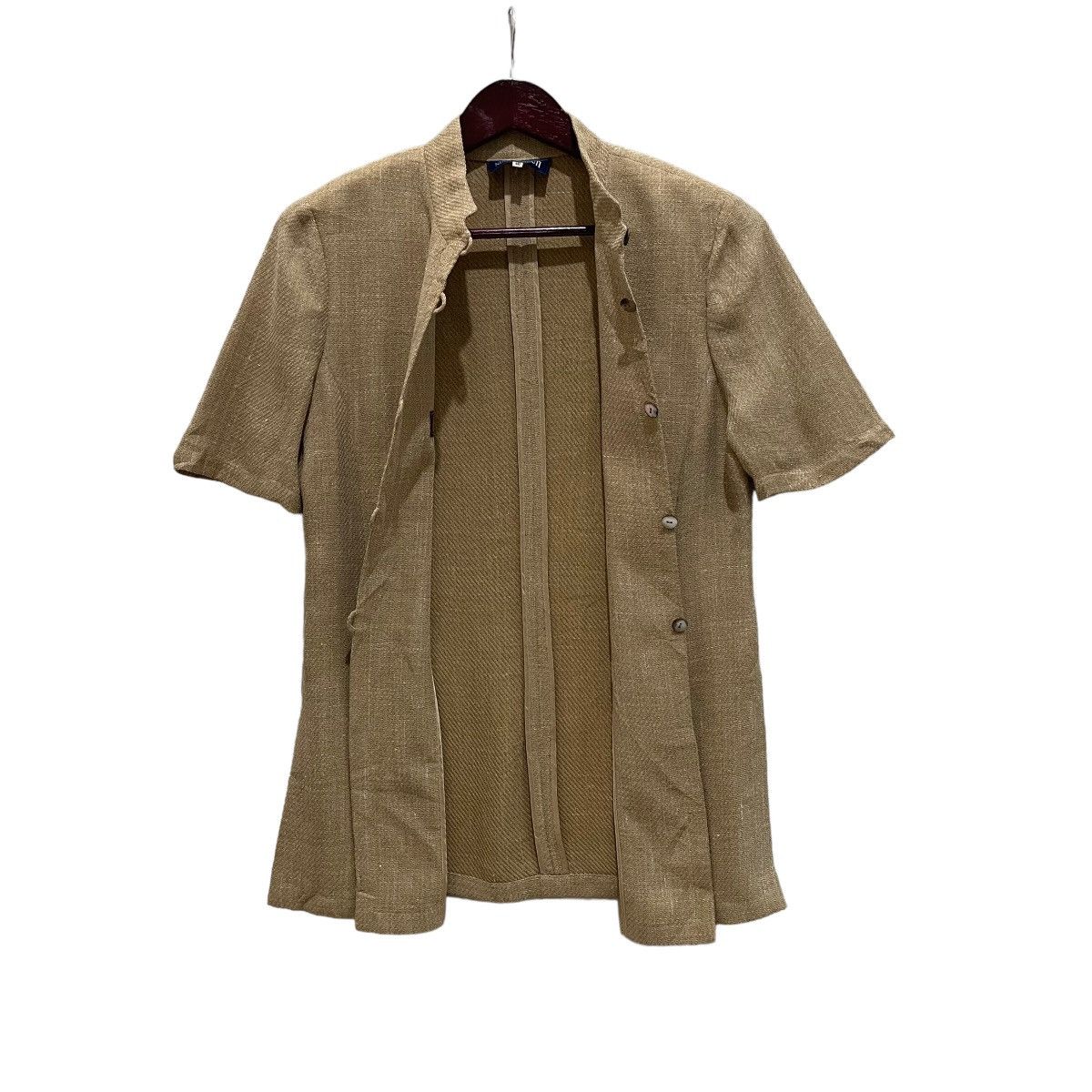 Cerruti 1881 × Vintage Vintage Nino Cerruti Made in Japan Linen Short Sleeve Shirt Size US M / EU 48-50 / 2 - 8 Thumbnail