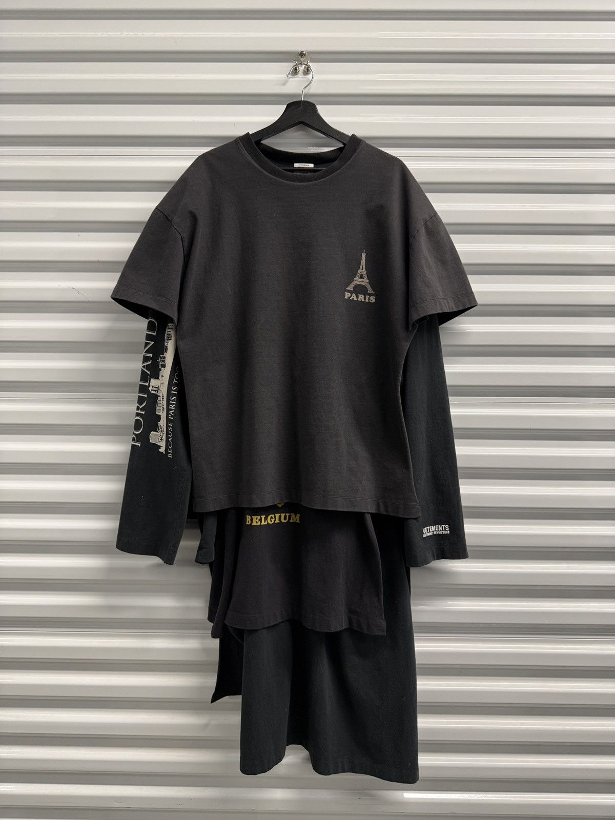 Vetements Vetements Layered Tourist Long-Sleeve T-Shirt Dress Size US M / EU 48-50 / 2 - 1 Thumbnail