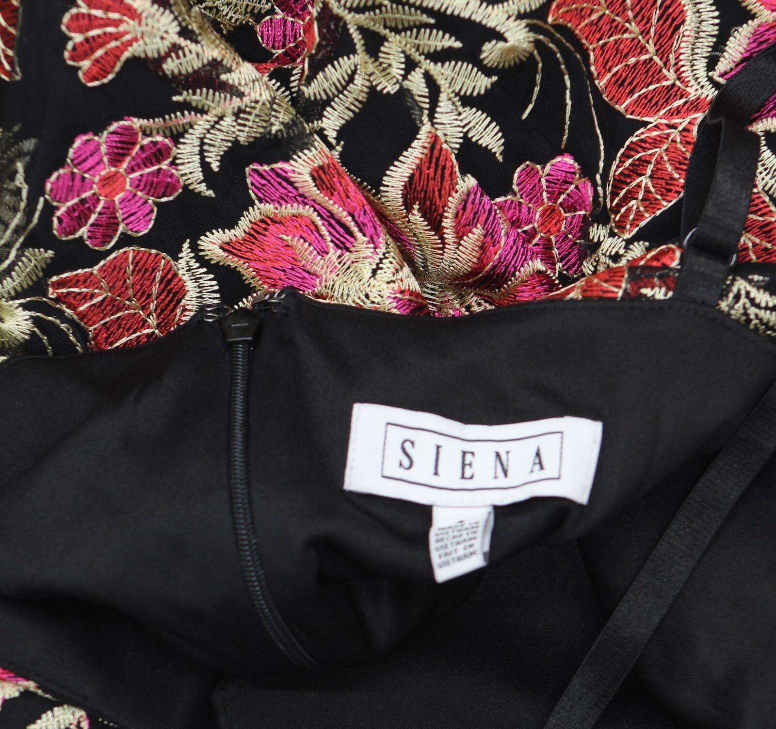 Signal Sport Nwt Siena Scalloped Hem Bodycon Midi Dress Black / Multi 4 Size S / US 4 / IT 40 - 3 Thumbnail