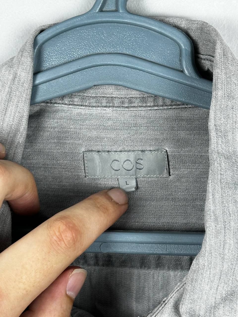 Cos COS Grey Denim Light Casual Shirt Size US L / EU 52-54 / 3 - 5 Thumbnail