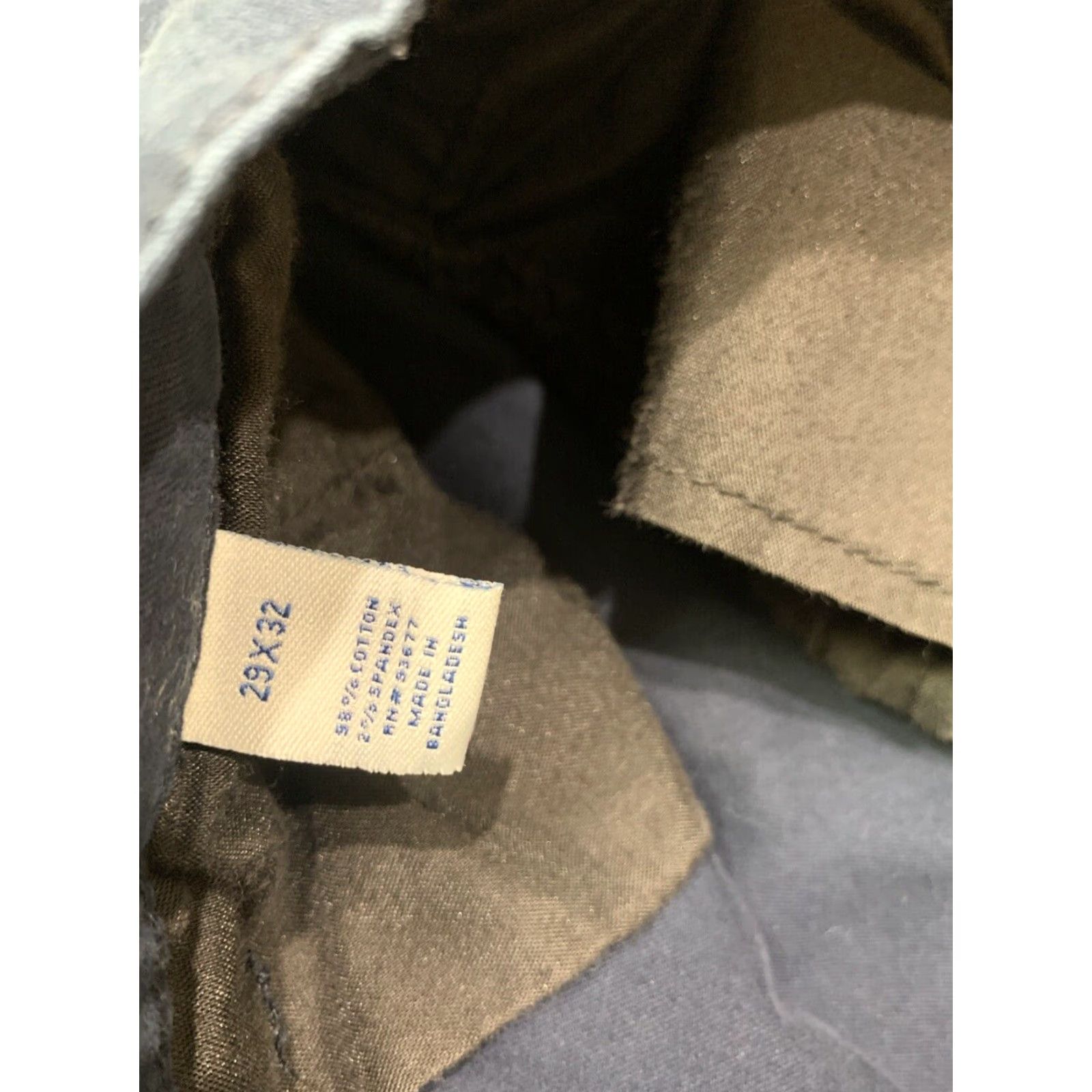 Vintage VINTAGE Arizona Slim Chino Pants Mens 29x32 Blue Slim Fit Flat Front Button 98% Cotton 2% Spandex Regular Size US 29 - 6 Thumbnail