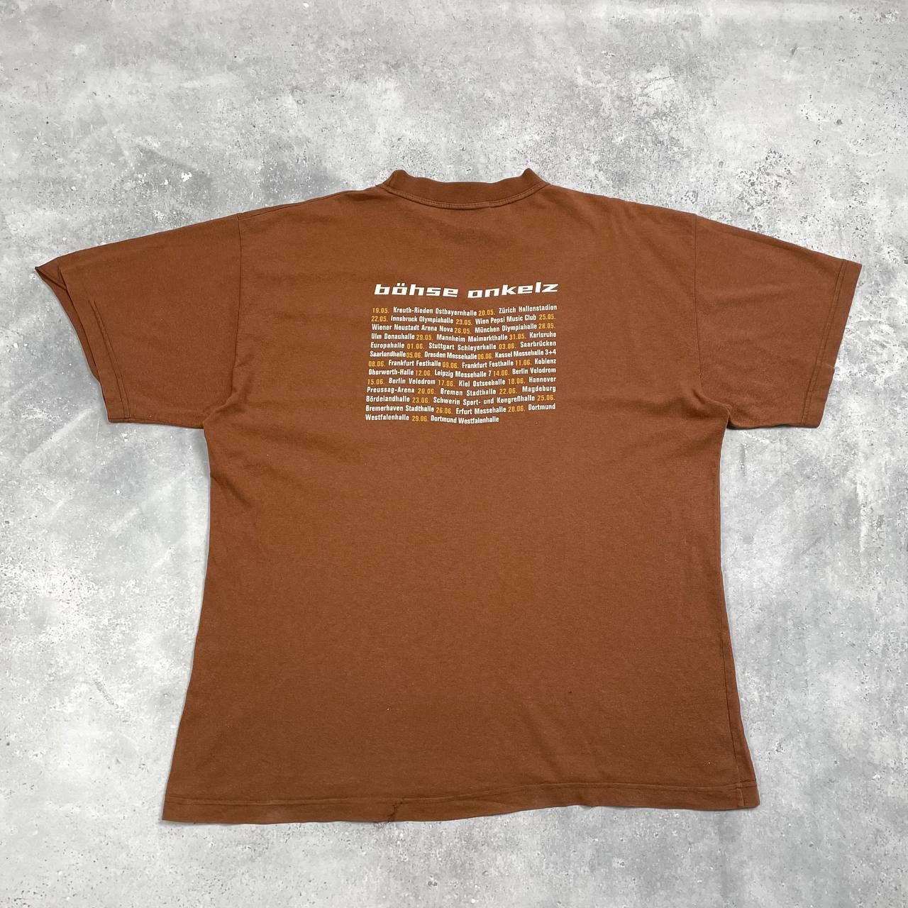 Band Tees Vintage Bohse Onkelz Tour 2002 Dopamine T Shirt Brown L/XL Size US XL / EU 56 / 4 - 2 Thumbnail