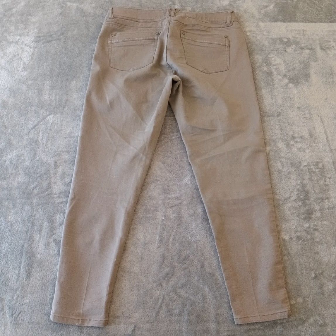 Vintage Democracy Ankle Pants Womens Size 14 Gray Skinny 36x28 Mid Rise Slim Stretch Cotton Blend Zippered Size 36" / US 14 / IT 50 - 6 Thumbnail