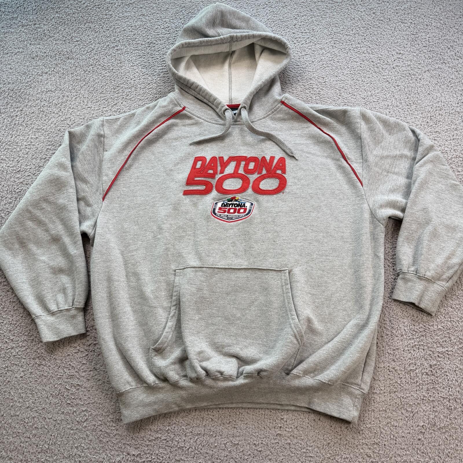 NASCAR Vintage 2005 Daytona 500 NASCAR Racing Hoodie Gray Felt XL Size US XL / EU 56 / 4 - 1 Thumbnail