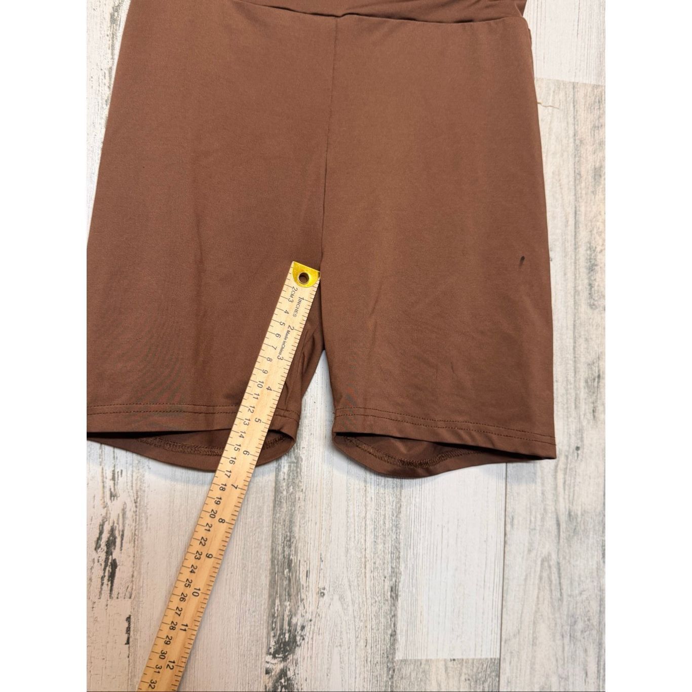 Other Brown High Waist Stretch Biker Shorts Size S – Soft Polyester, Comfy Fit Size 27" / US 4 / IT 40 - 4 Thumbnail
