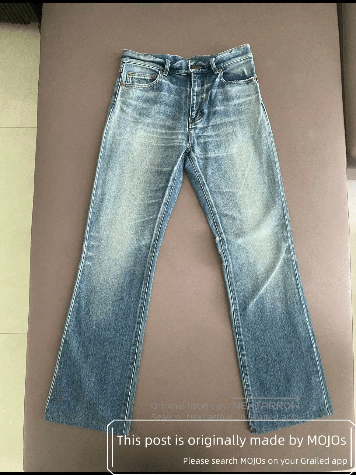 Sz 28 Saint Laurent Paris 16AW Washed Bell Bottom Denim moj