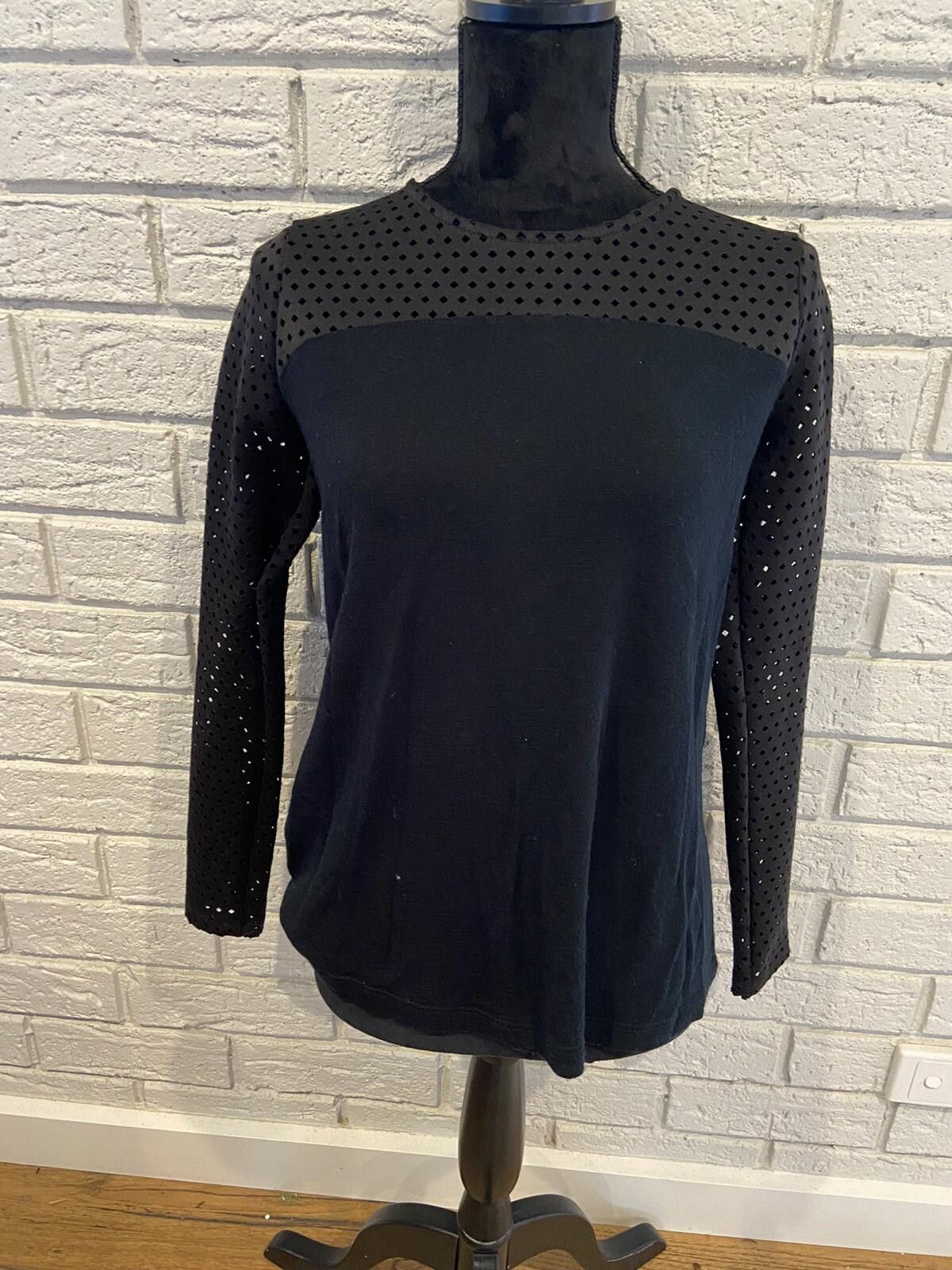Kokaine Kookai top long sleeve Cutout Textured Top - Size Medium Size M / US 6-8 / IT 42-44 - 1 Thumbnail