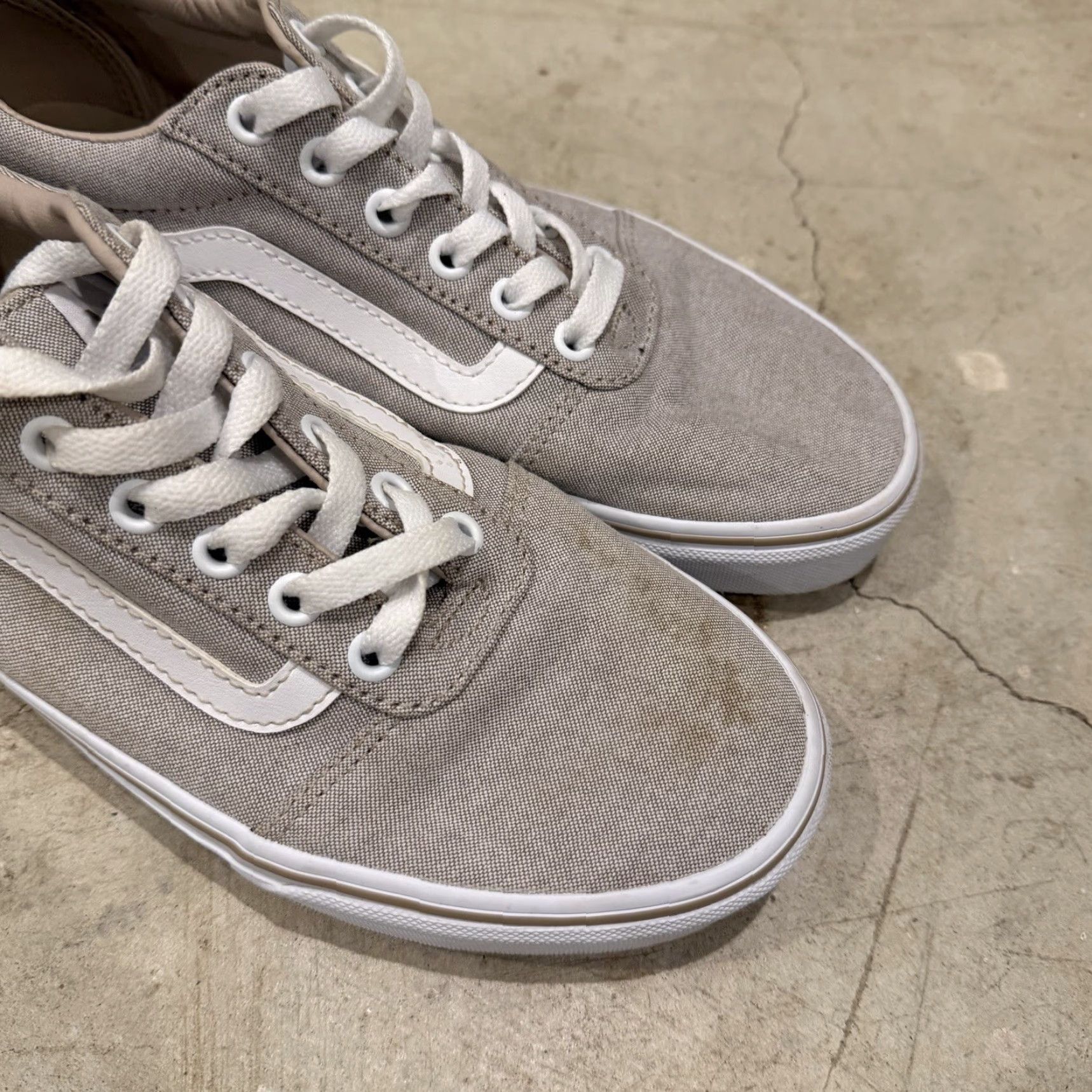 Vans VANS Ward Womens Low Top Lace Up Shoes In (Summer Camp) Taupe Size 8.5 Sneaker Shoes Womens Size M / US 6-8 / IT 42-44 - 3 Thumbnail