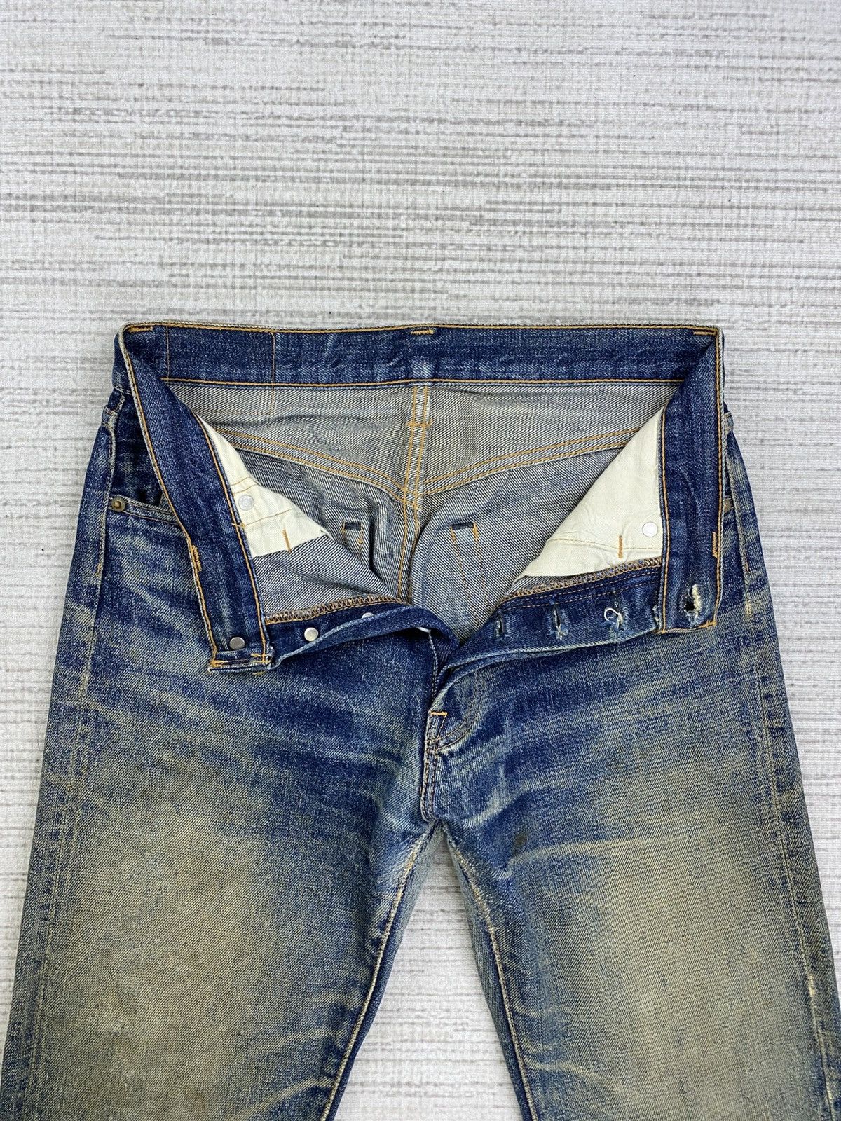 Denime × Vintage Vintage Denime Japan Selvage Distressed Jeans Denim Pants Size US 29 - 12 Thumbnail