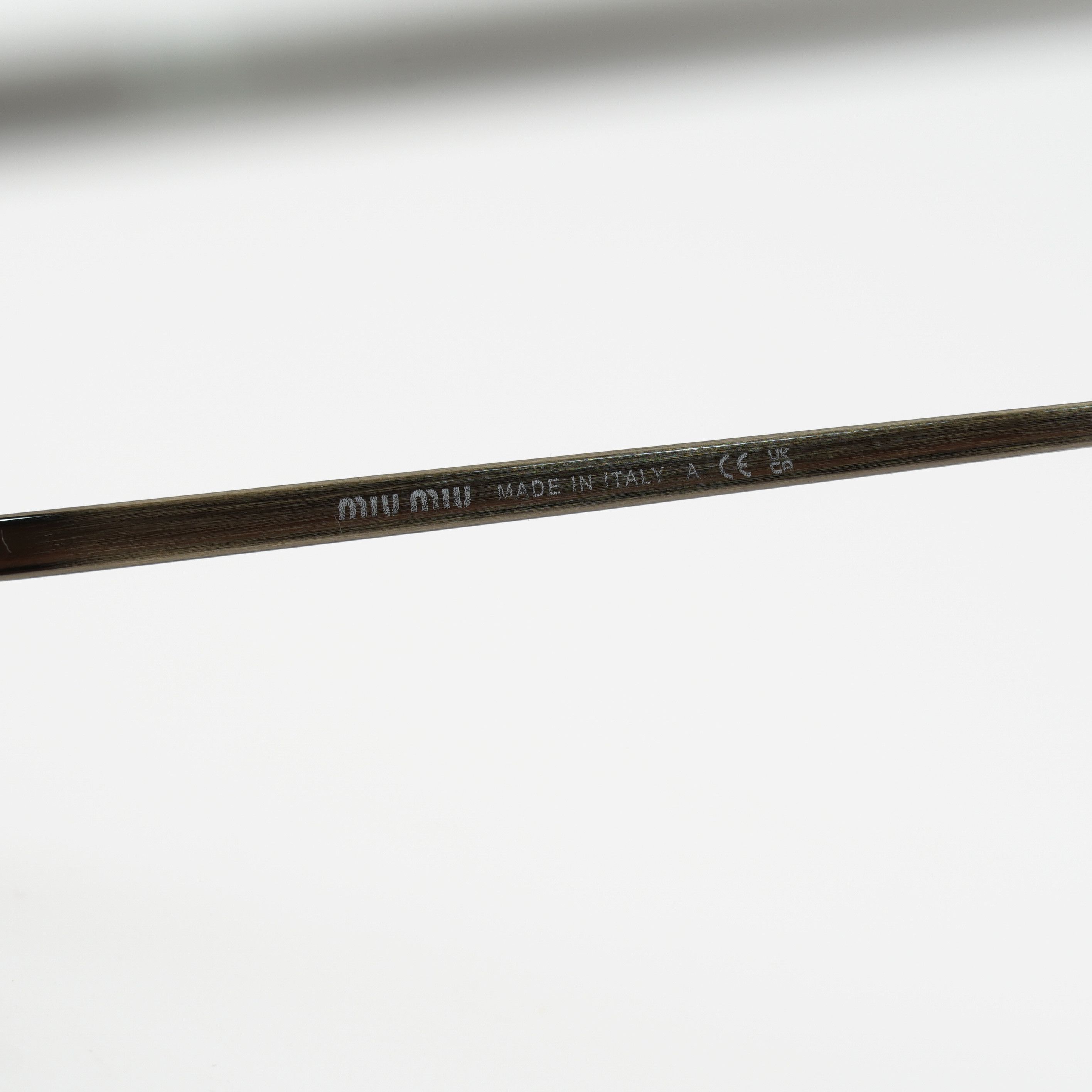 Miu Miu Miu Miu MUB50S 26C09Z Sunglasses Gold Rectangle Frame Size ONE SIZE - 9 Thumbnail