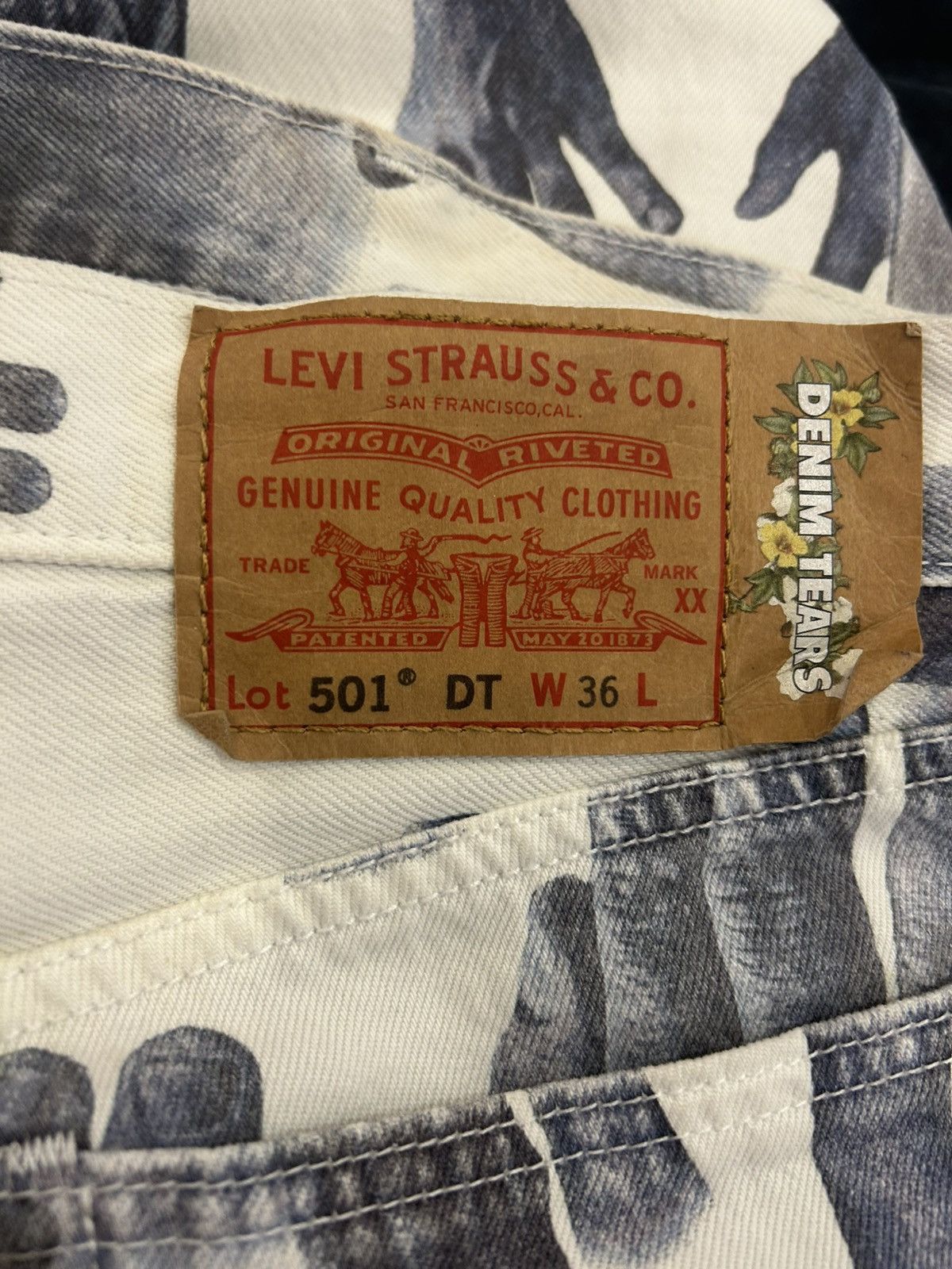 DENIM TEARS Levi's x Denim Tears 501 Original Fit Jeans Size US 36 / EU 52 - 4 Thumbnail