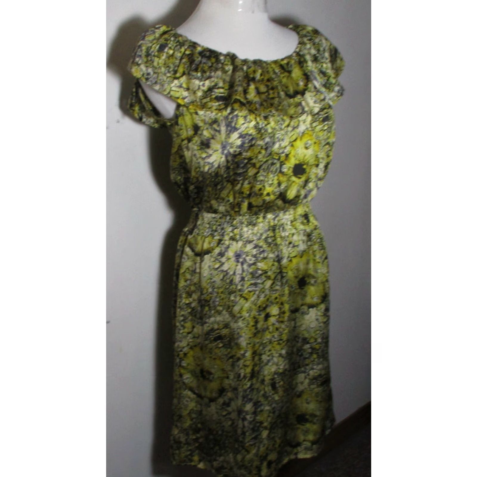 Vintage ALLEN B. Green Sleeveless Dress Size 2 Size XS / US 0-2 / IT 36-38 - 3 Thumbnail