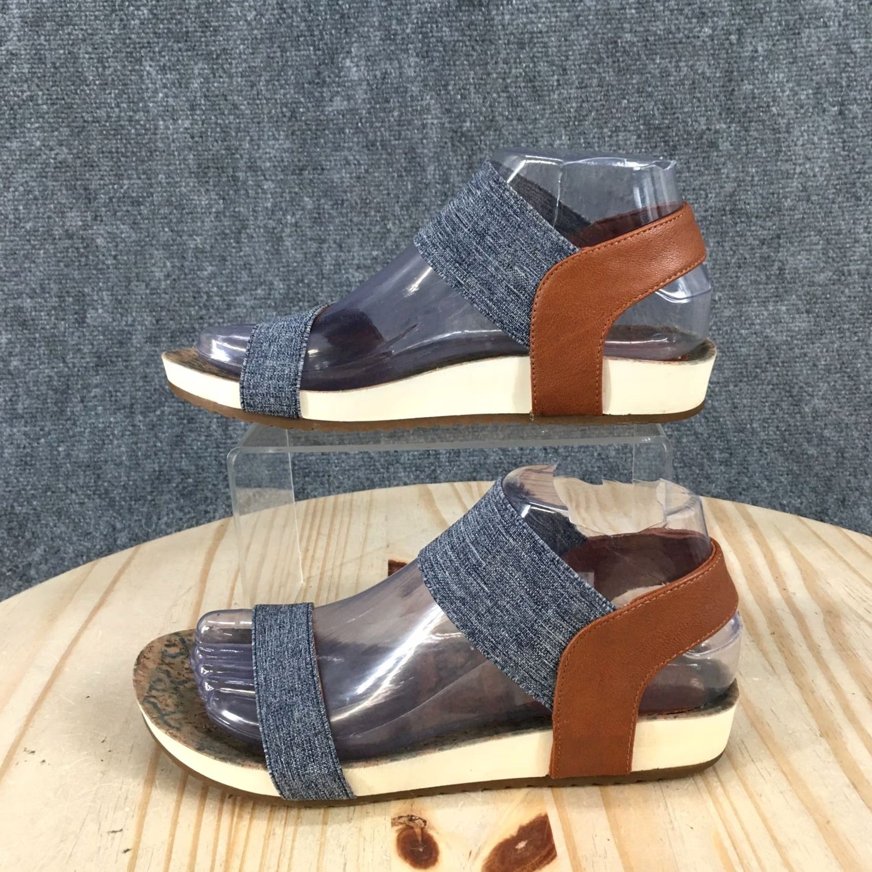 Vintage Rocket Dog Sandals Women's 6.5 Blue Slip-On Ankle Strap Casual Comfort Low Top Shoes Size M / US 6-8 / IT 42-44 - 2 Thumbnail