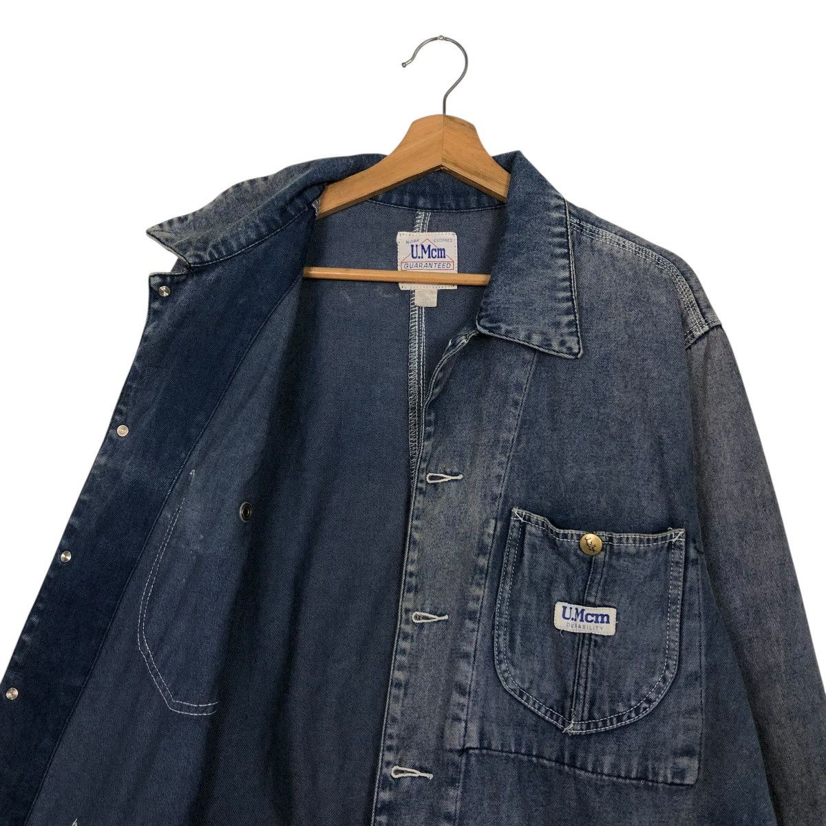 Japanese Brand 🔥VINTAGE CHORE DENIM JACKET U.MCM UNION MADE ISSEY MIYAKE Size US L / EU 52-54 / 3 - 14 Thumbnail