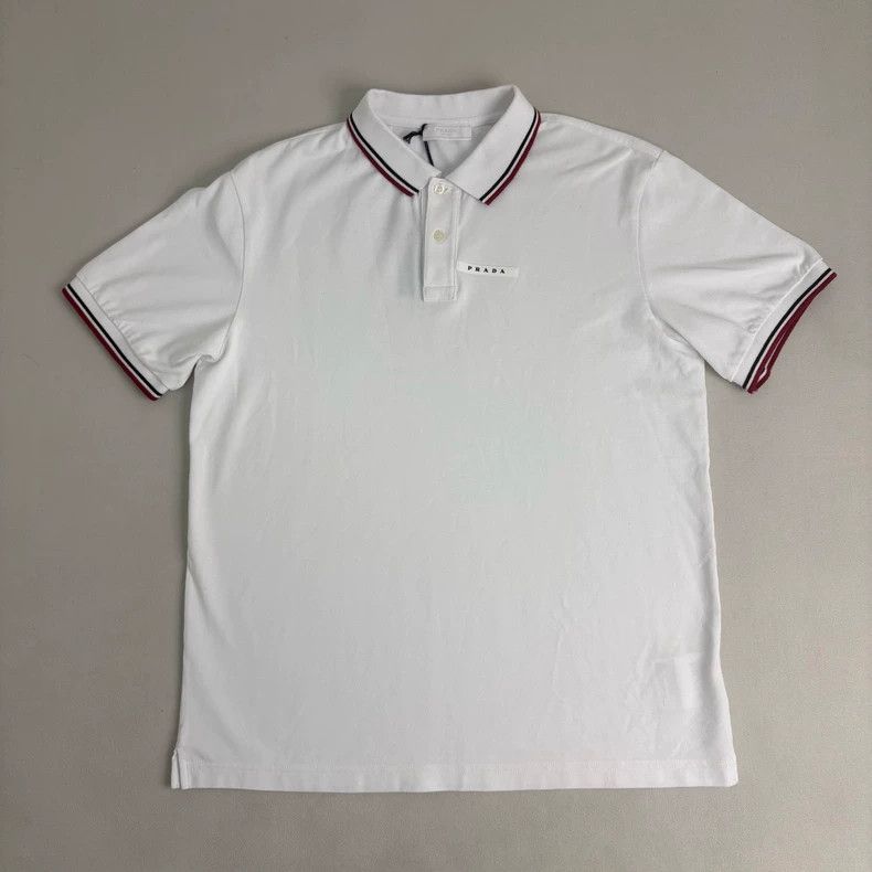 Prada PRADA Short Sleeve Piqué Polo Shirt XXL - dmc Size US XXL / EU 58 / 5 - 1 Thumbnail