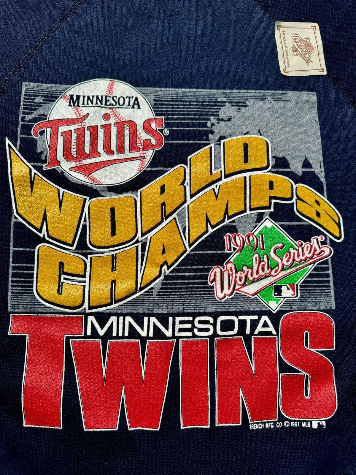 Tultex × Vintage 1991 Minnesota Twins World Series Champions Sweatshirt Size US L / EU 52-54 / 3 - 7 Thumbnail
