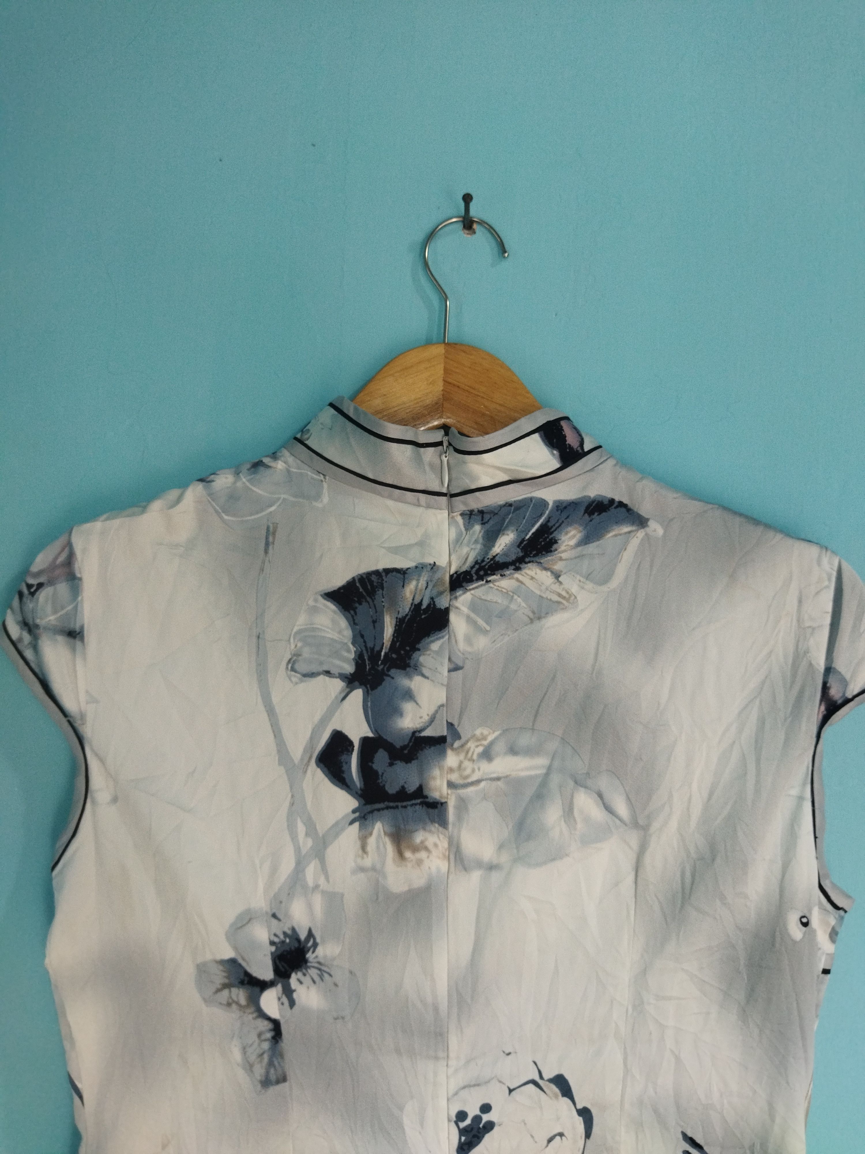 Japanese Brand Floral Qipao Cheongsam Dress – Classic Chinese Style Size M / US 6-8 / IT 42-44 - 5 Thumbnail