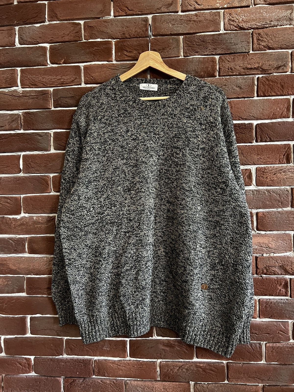 Valentino Vintage 90s Wool Knit Multicolor XL Designer Hype