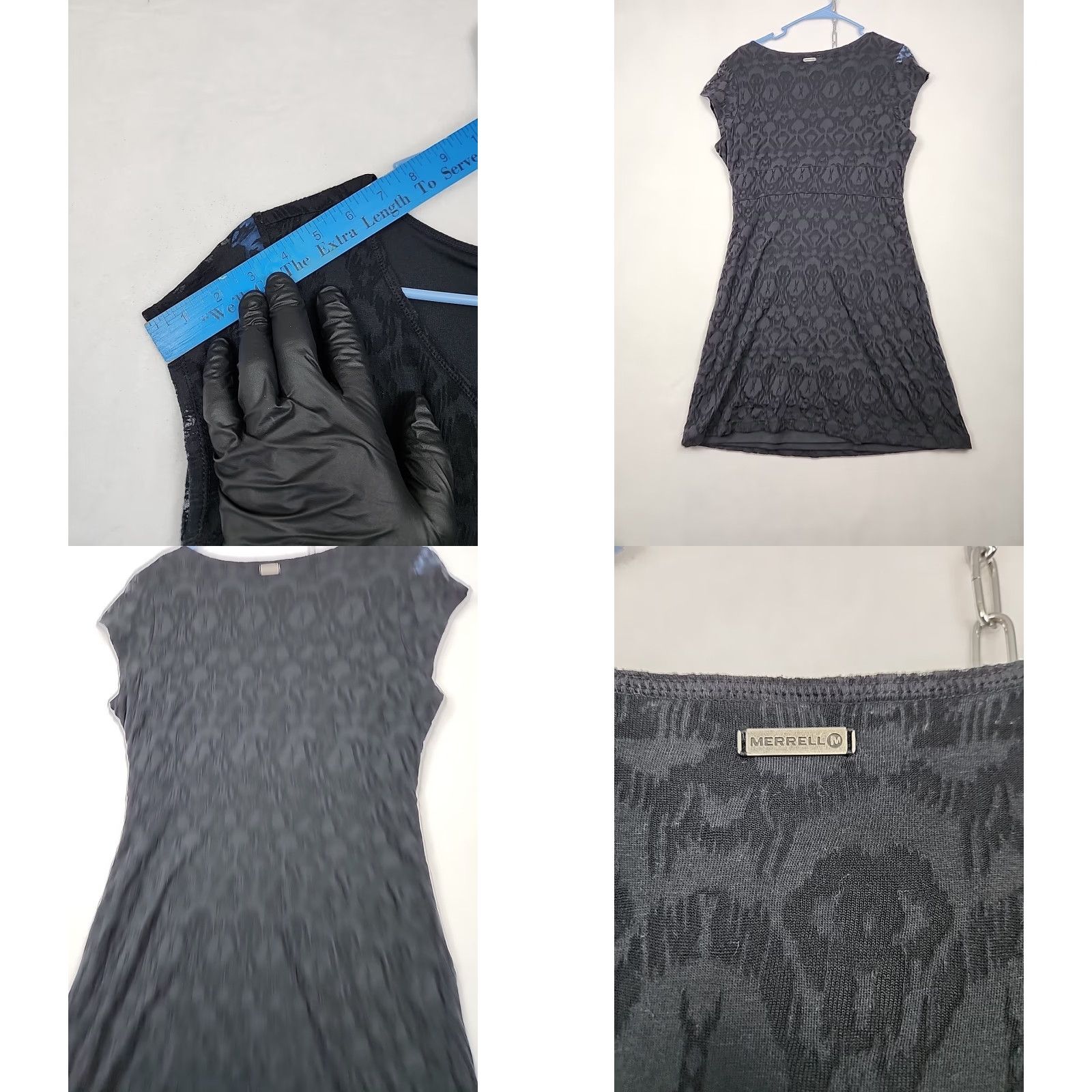 Merrell Merrell Midi Dress Womens L Sleeveless Lightweight Black Cheetah Print Opti-Wick Size L / US 10 / IT 46 - 8 Thumbnail