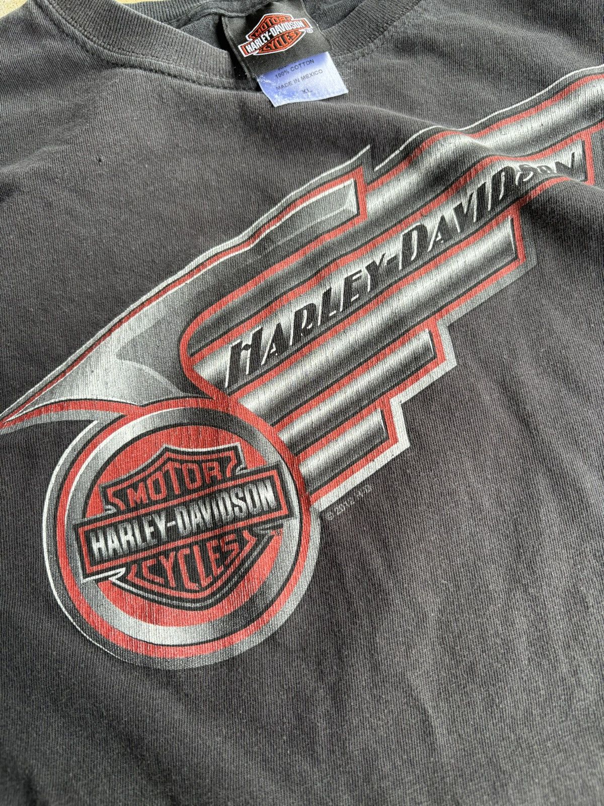 Harley Davidson Vintage Early 2000s Harley Davidson Grunge Kelowna Boxy Tee Size US L / EU 52-54 / 3 - 6 Thumbnail