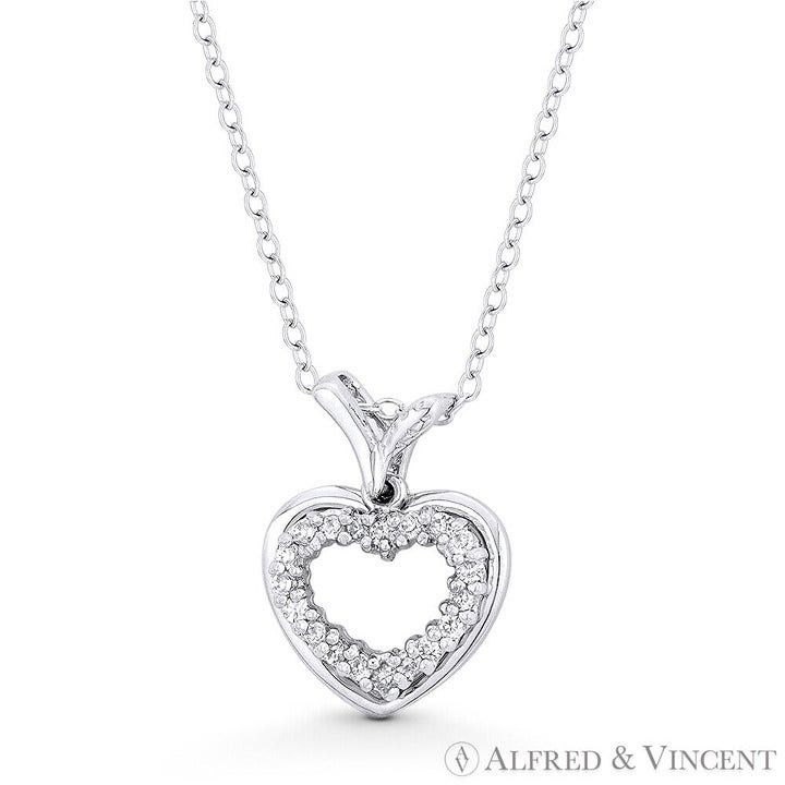 Other Double-Heart CZ Crystal Pave 18x13.5mm Pendant Size ONE SIZE - 2 Thumbnail