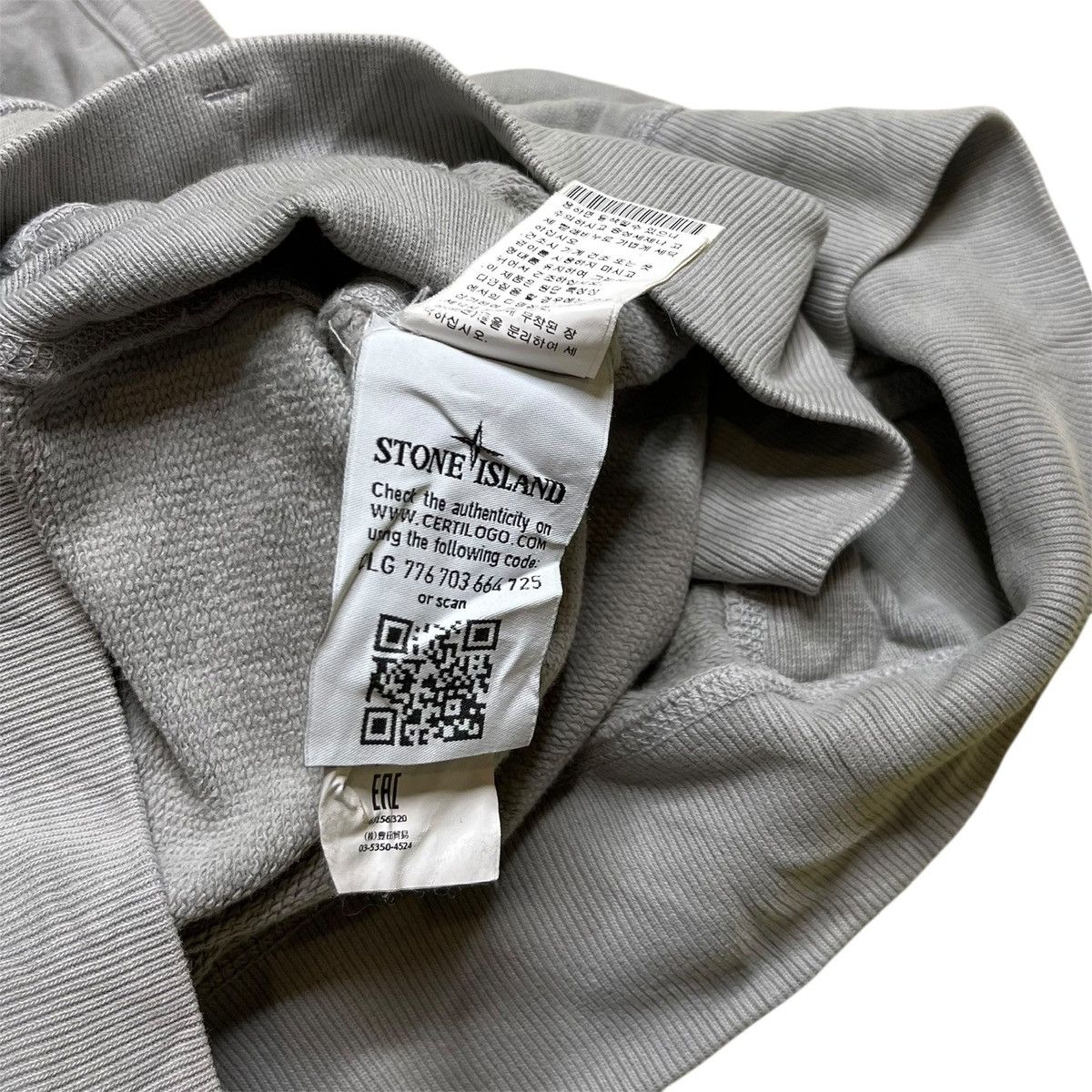 Stone Island Stone Island Grey Crewneck Size US XL / EU 56 / 4 - 6 Thumbnail