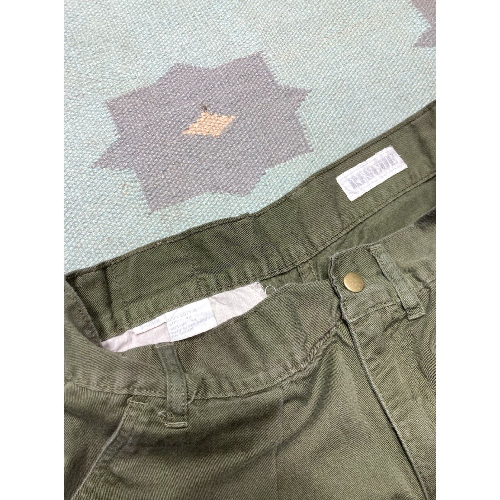 Vintage Vtg Y2K Cargo Pants Baggy Tapered Army Green 30x33 Men Pockets Rescue Pants Size US 30 / EU 46 - 4 Thumbnail