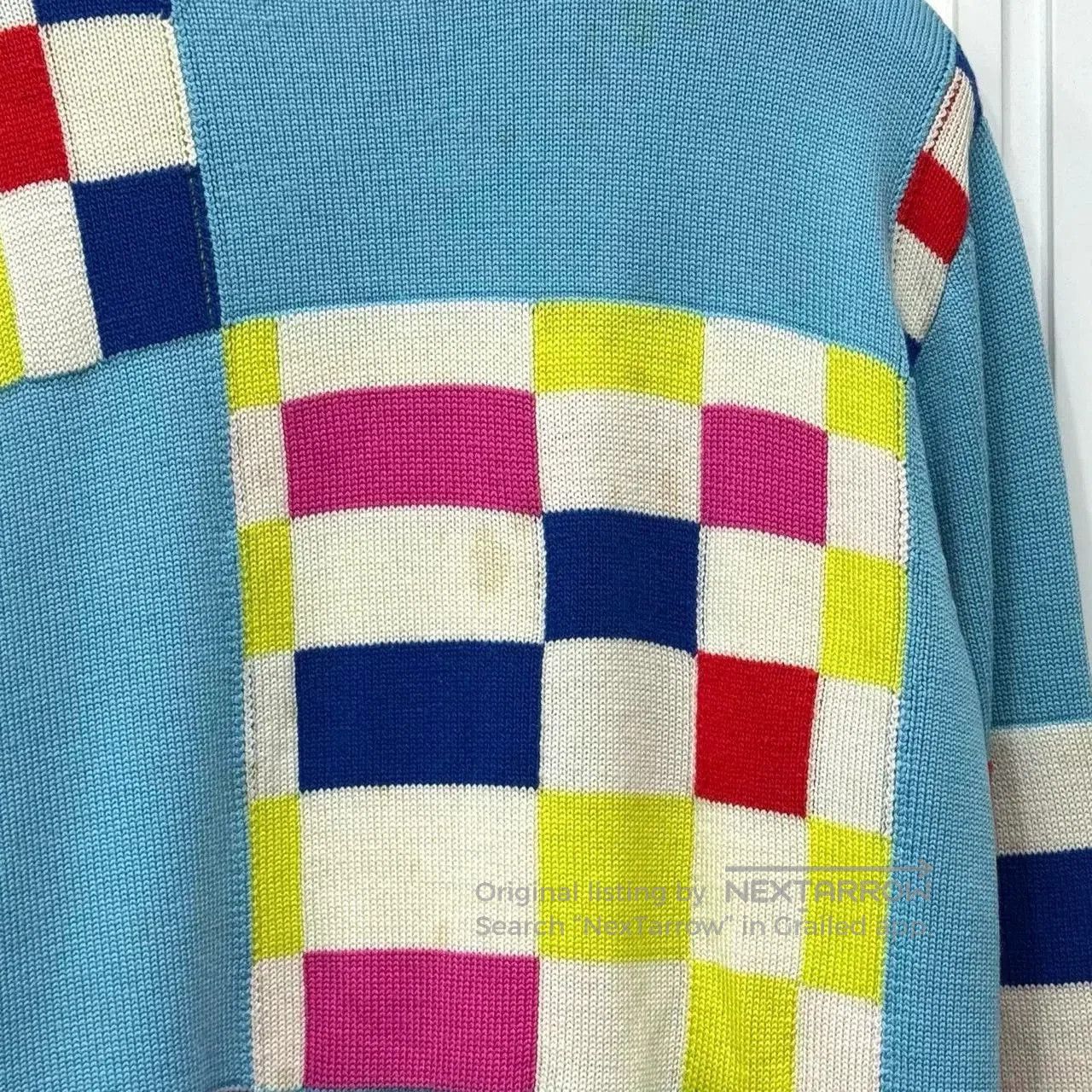 Louis Vuitton Louis Vuitton LV Blue Check Logo Knit Sweater. Size US M / EU 48-50 / 2 - 4 Thumbnail