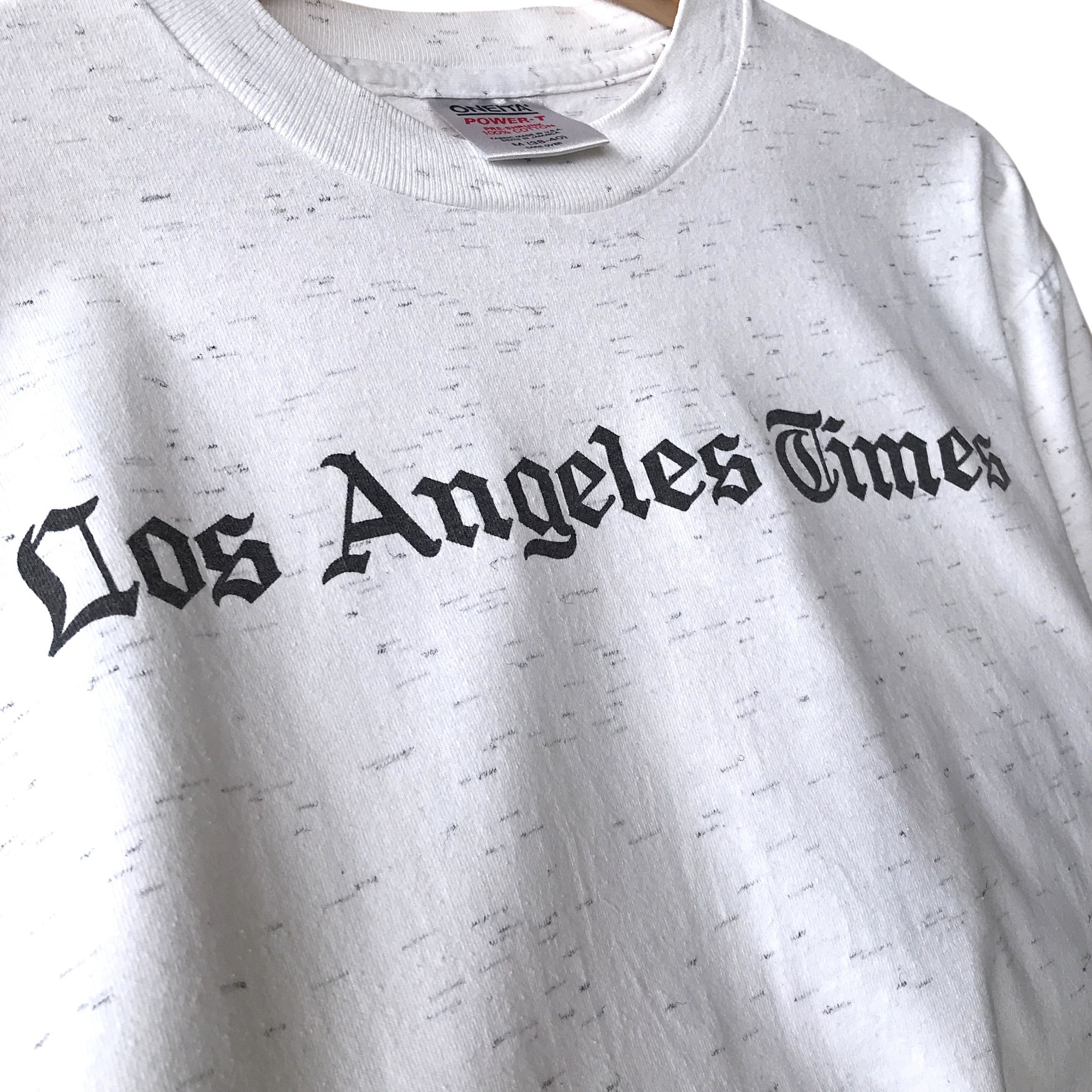 Vintage Los Angeles Times Vintage 1990s Slubby Oneita Promo Tee Size US M / EU 48-50 / 2 - 4 Thumbnail
