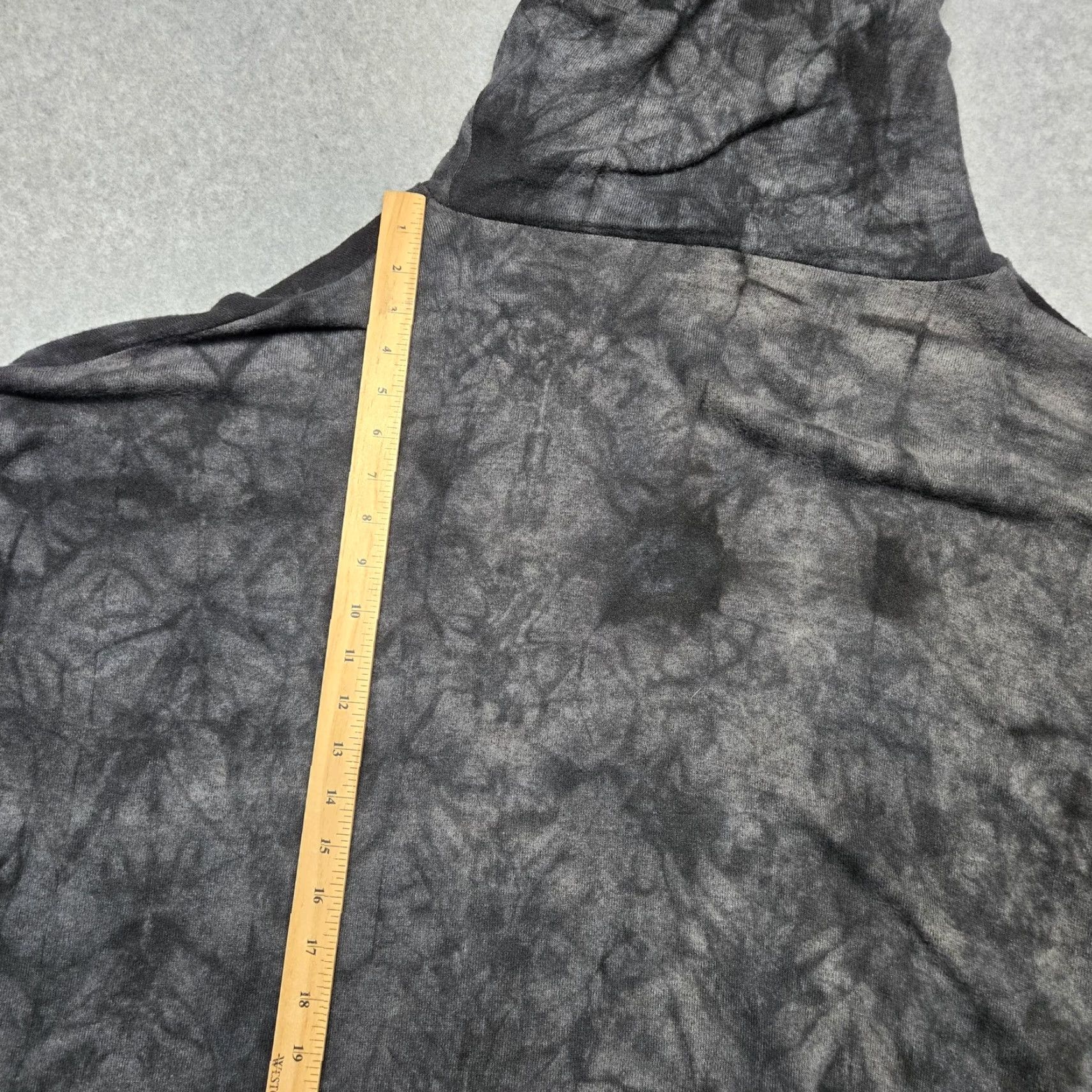 Vintage French Kyss Cape Sweater Womens 2 Gray Geometric Cowl Neck Lightweight Poncho Size XS / US 0-2 / IT 36-38 - 5 Thumbnail