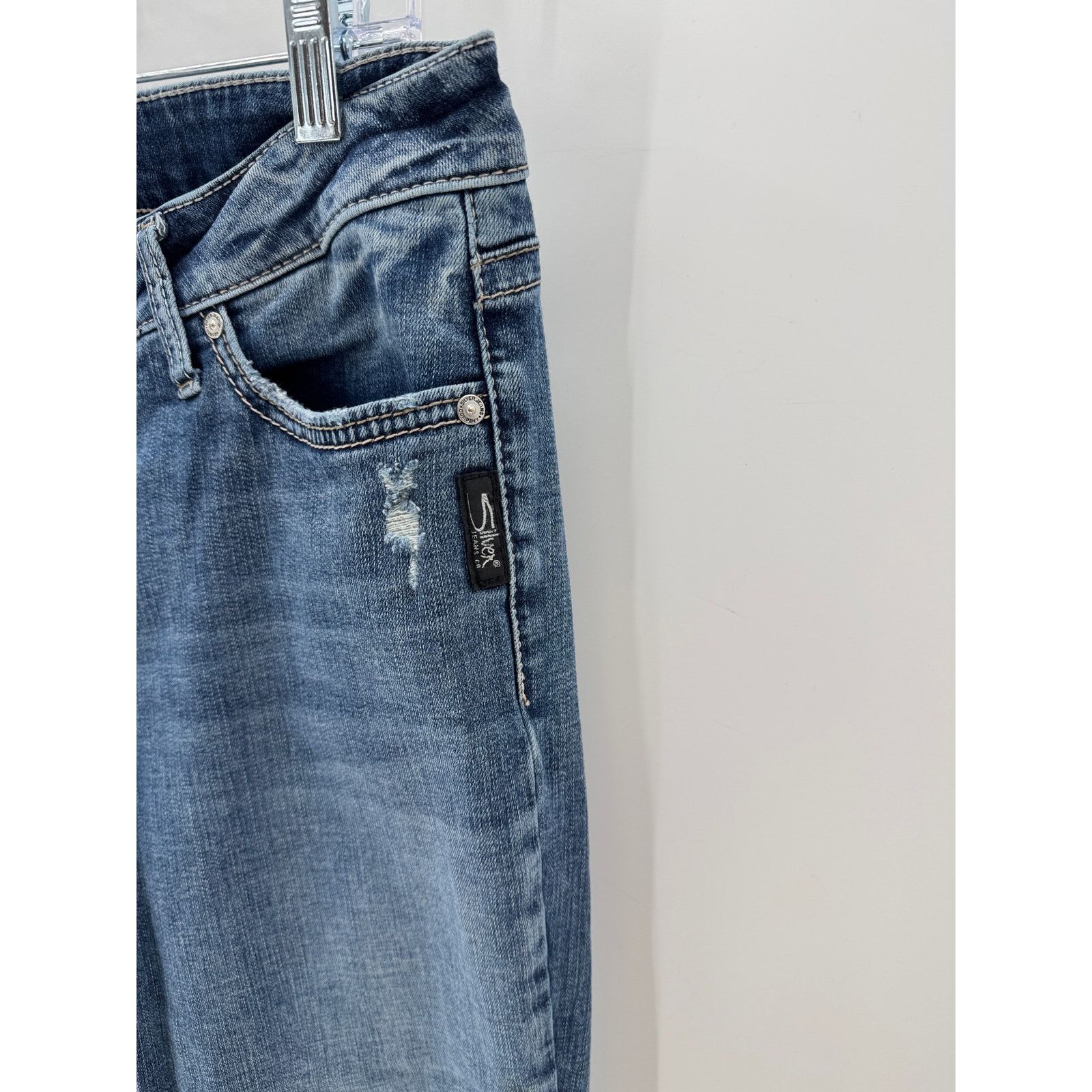 Silver Jeans Co. Silver Jeans Co Elyse slim boot size 30x33 western rodeo Size 30" / US 8 / IT 44 - 4 Thumbnail