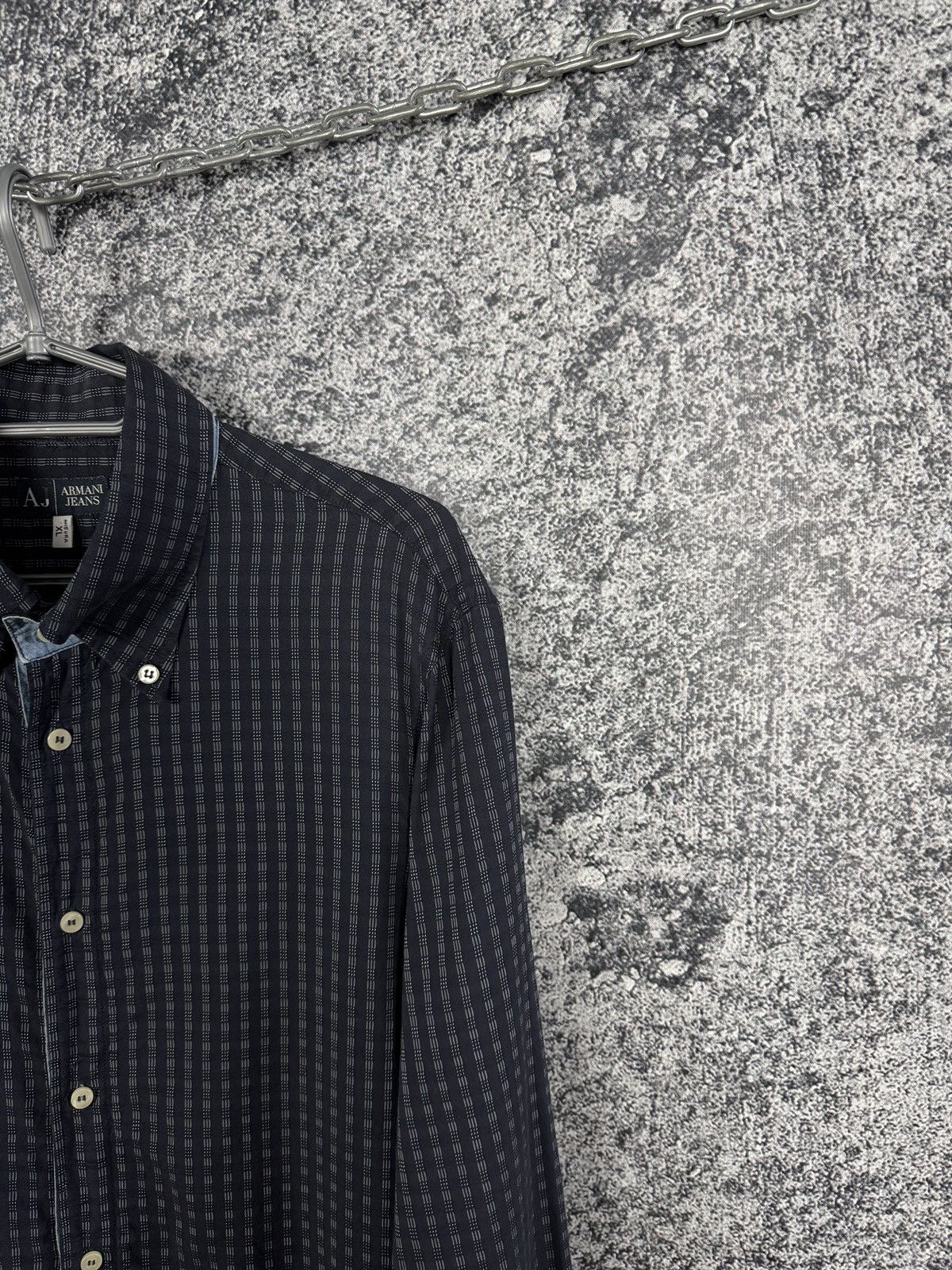 Armani Armani Jeans Long Sleeve Shirt Button Up AJ Check Pattern XL Size US XL / EU 56 / 4 - 2 Thumbnail