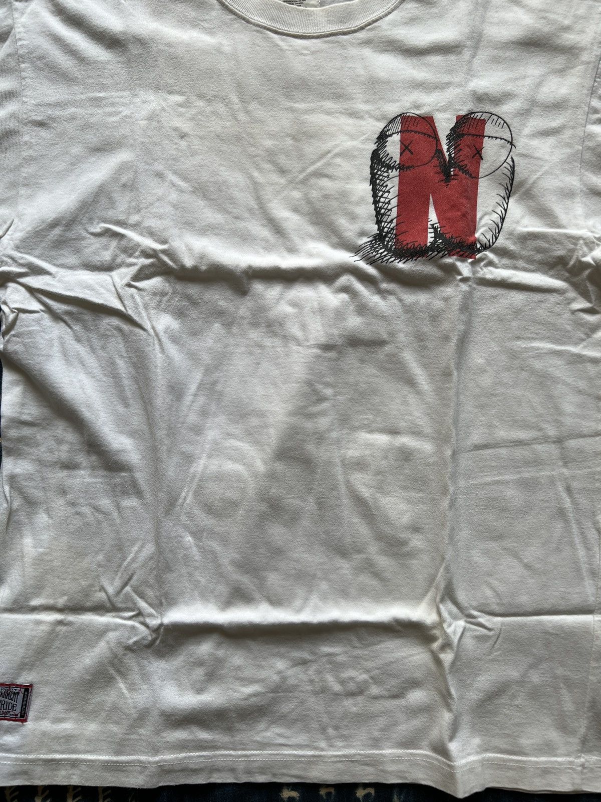 Original Fake Neighborhood X Kaws Original Fake Cross Logo T-shirt 2010ss Size US M / EU 48-50 / 2 - 4 Thumbnail