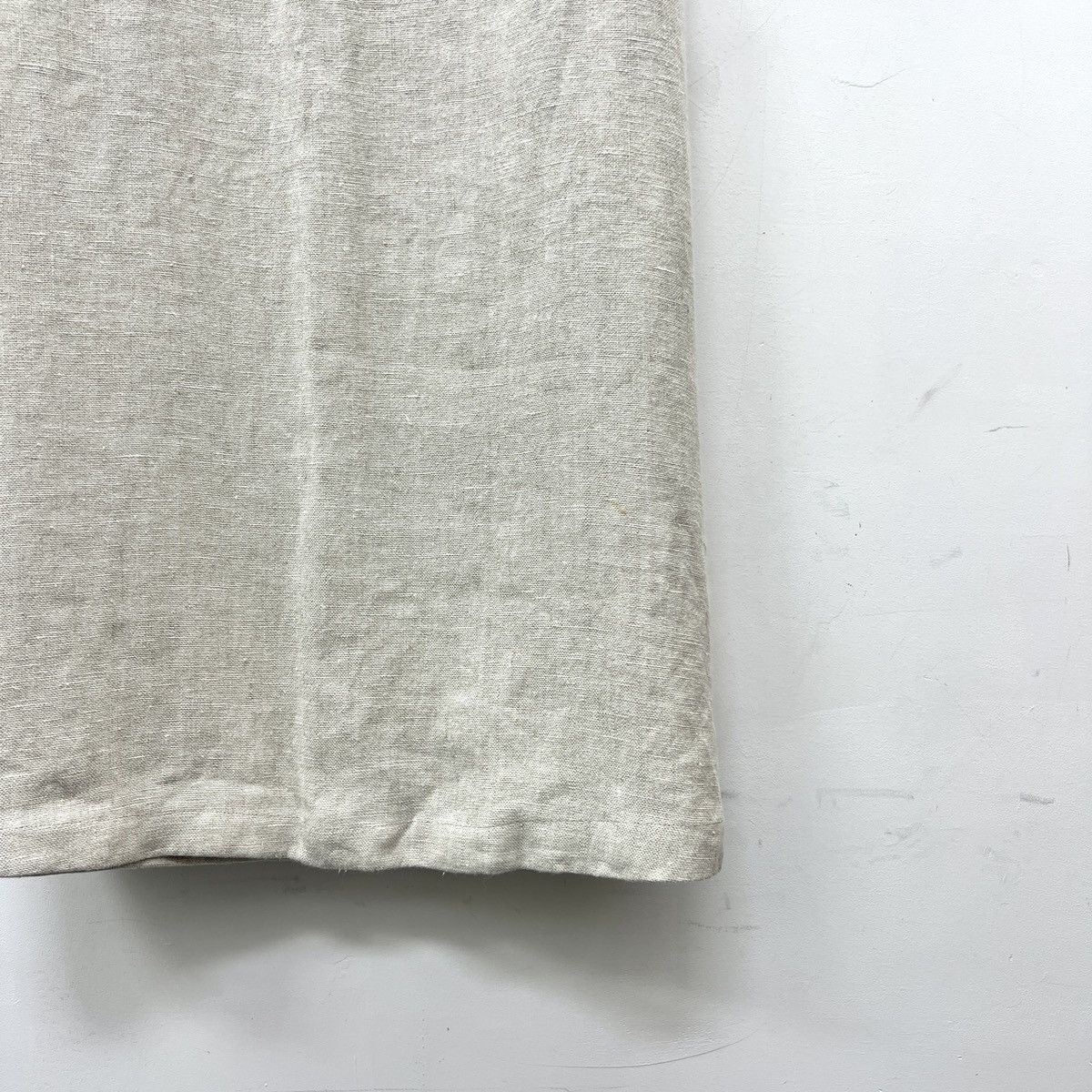 agnes b. Agnes.b Beige Grey Linen V-neck Sleeveless Dress K26WX Size XS / US 0-2 / IT 36-38 - 4 Thumbnail