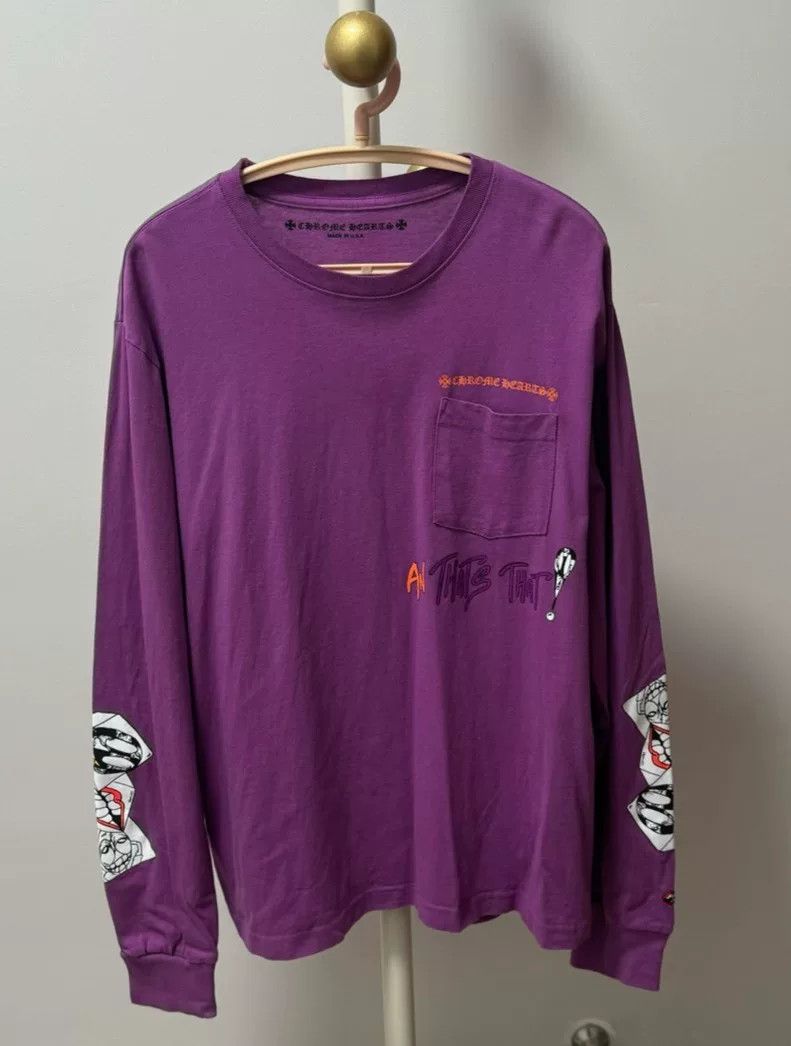 Chrome Hearts chromehearts long sleeve purple shirt size L Size US L / EU 52-54 / 3 - 1 Thumbnail