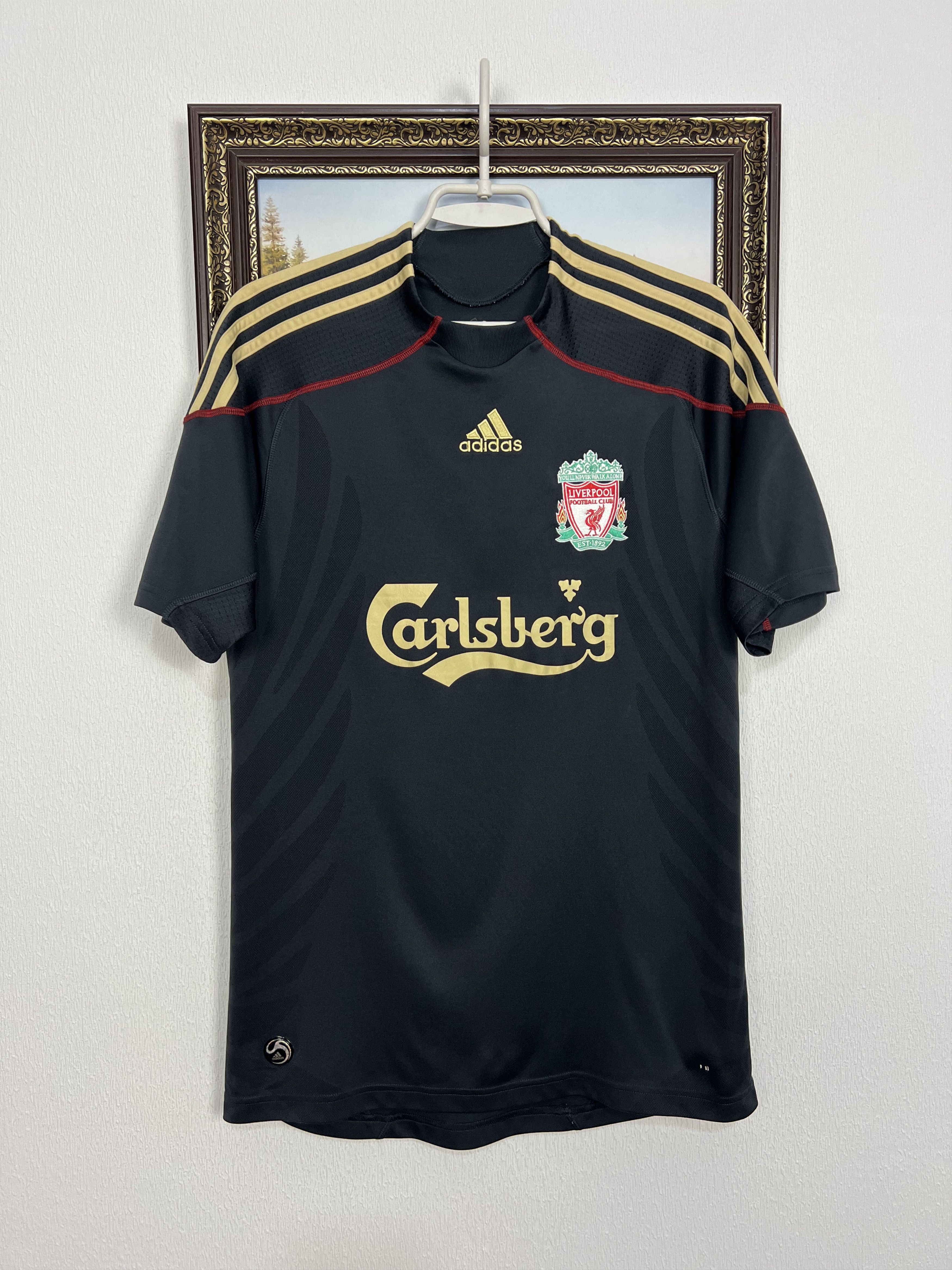 Adidas Liverpool Away football shirt 2009 Soccer Jersey Trikot Rare Size US S / EU 44-46 / 1 - 1 Thumbnail