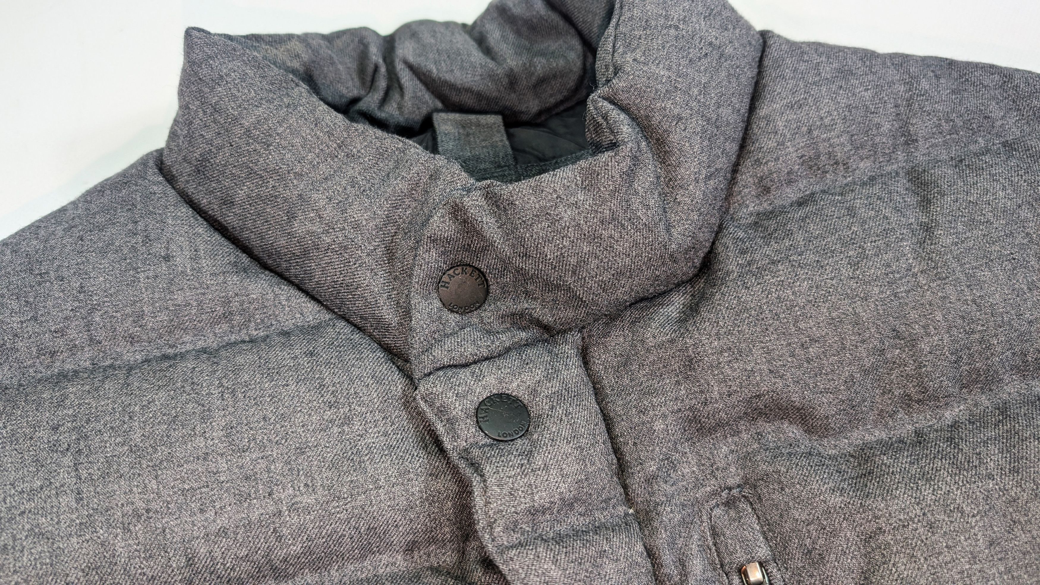 Hackett Hackett Mayfair Gray Wool Blend Puffer Gilet Vest Size M Size US M / EU 48-50 / 2 - 5 Thumbnail