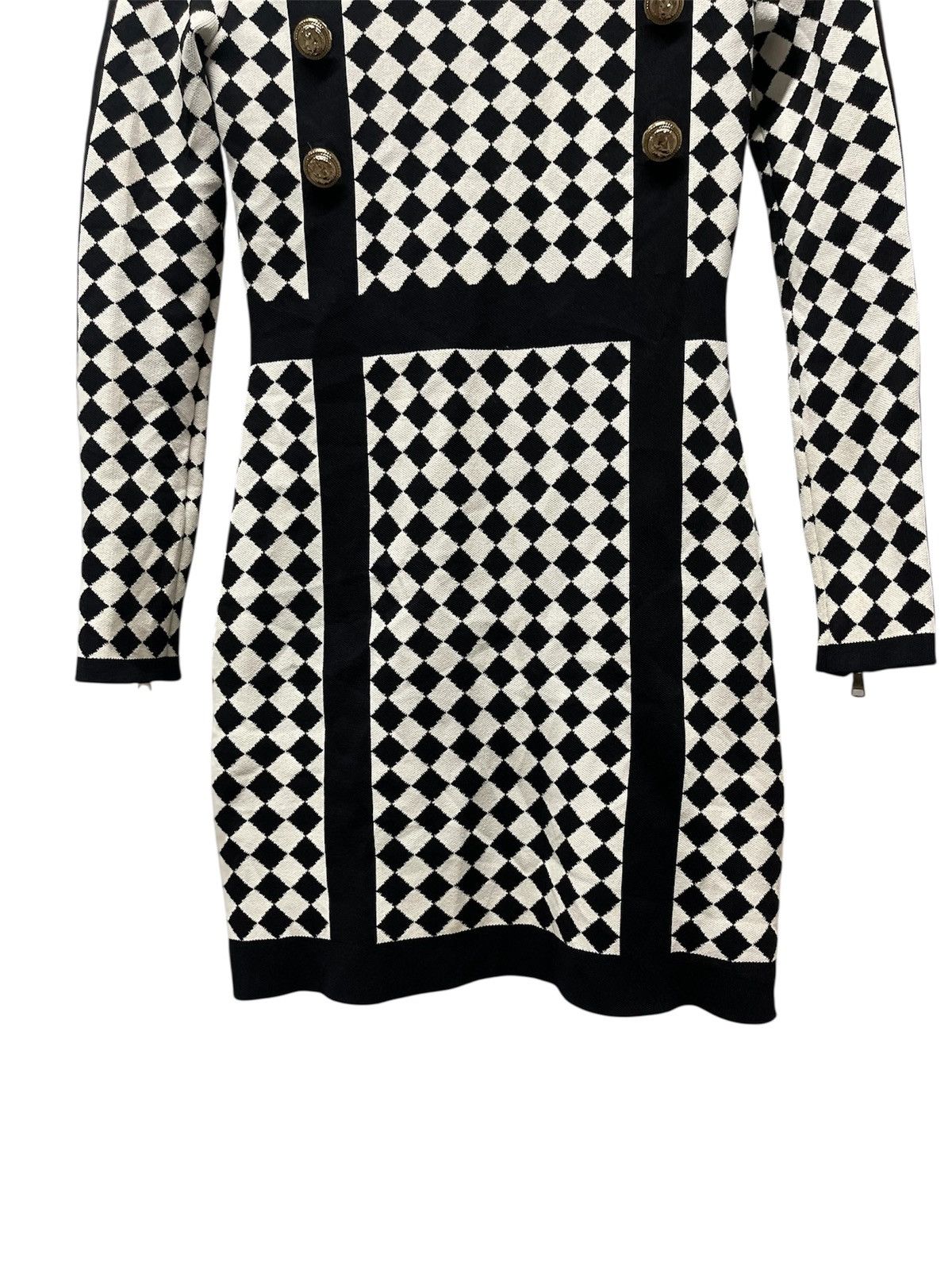 Balmain BALMAIN Mini Dress Whit a Geometric Pattenr Size S / US 4 / IT 40 - 3 Thumbnail