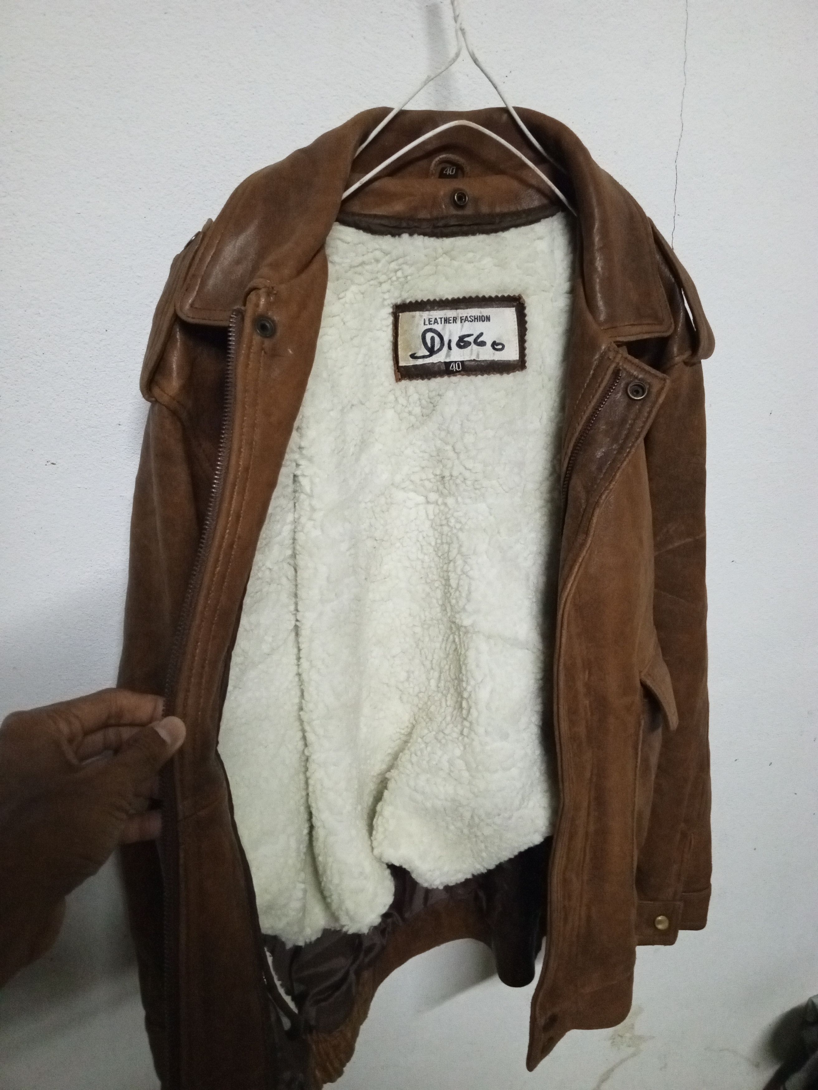 Leather VTG Leather jacket sheepskin Size US L / EU 52-54 / 3 - 10 Thumbnail
