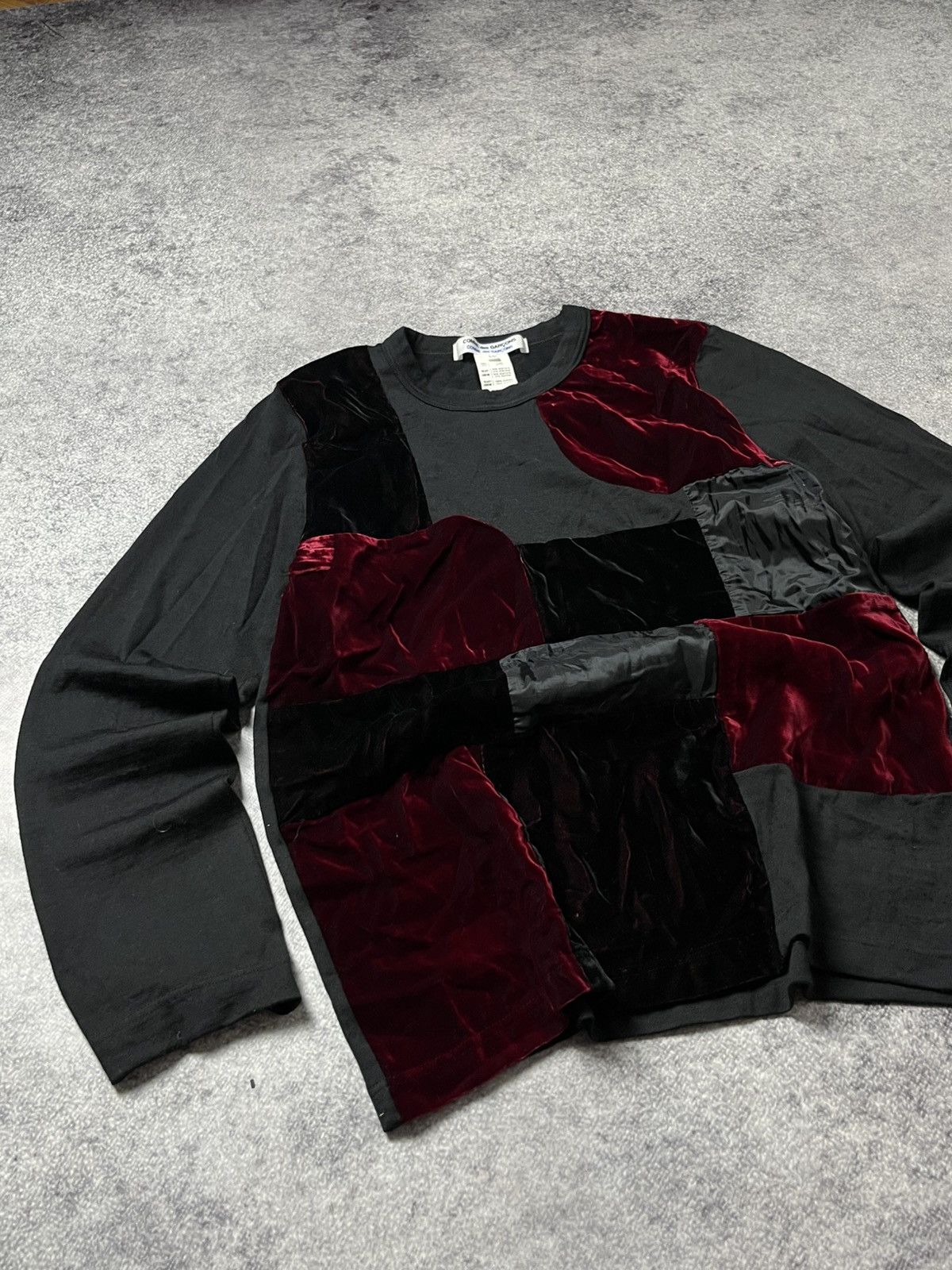 🔥COMME DES GARÇONS PATCHWORK ARCHIVE T SHIRT TEE CDG 90'S