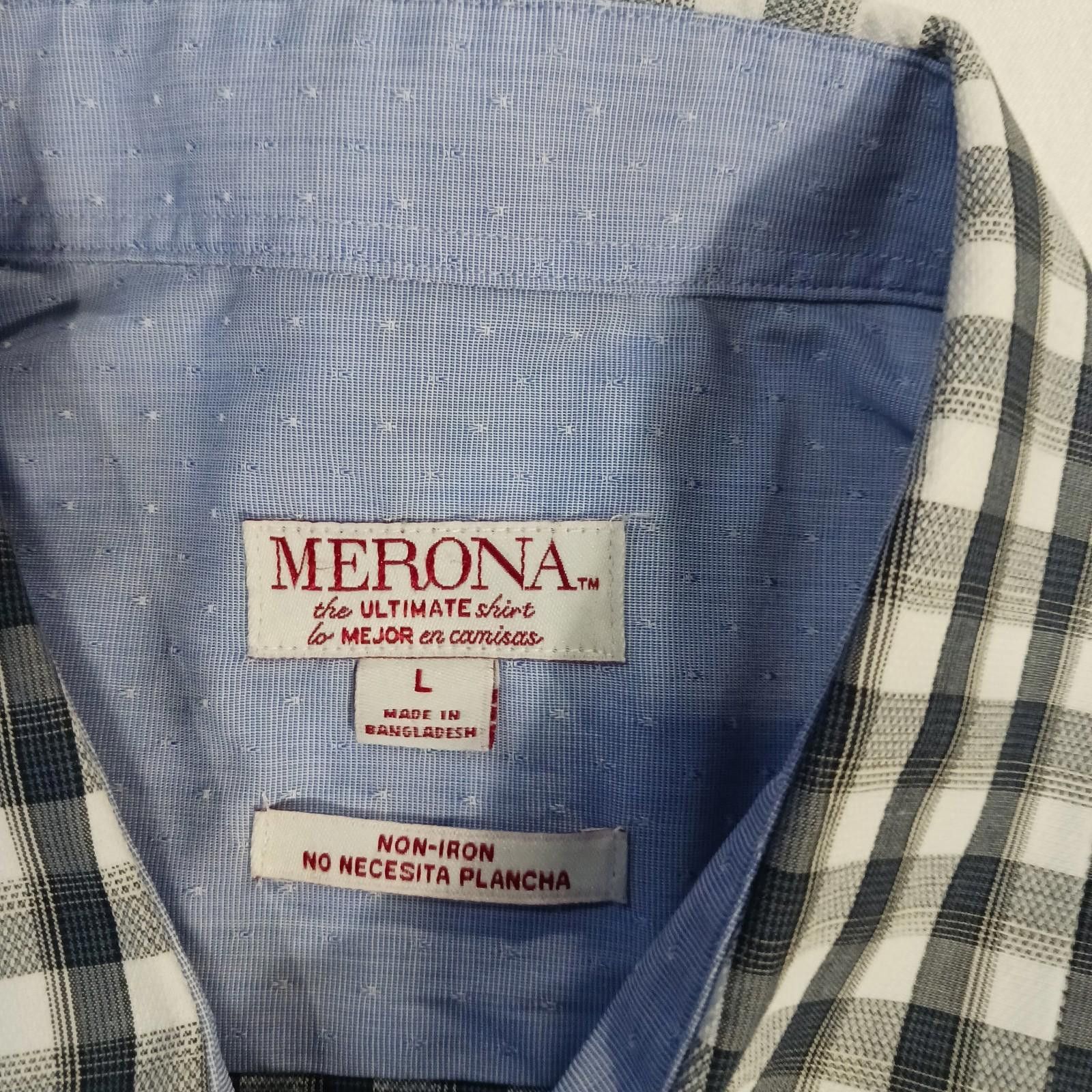 Merona Merona The Ultimate Shirt Men's Black/White Button-Up Size L Size US L / EU 52-54 / 3 - 3 Thumbnail